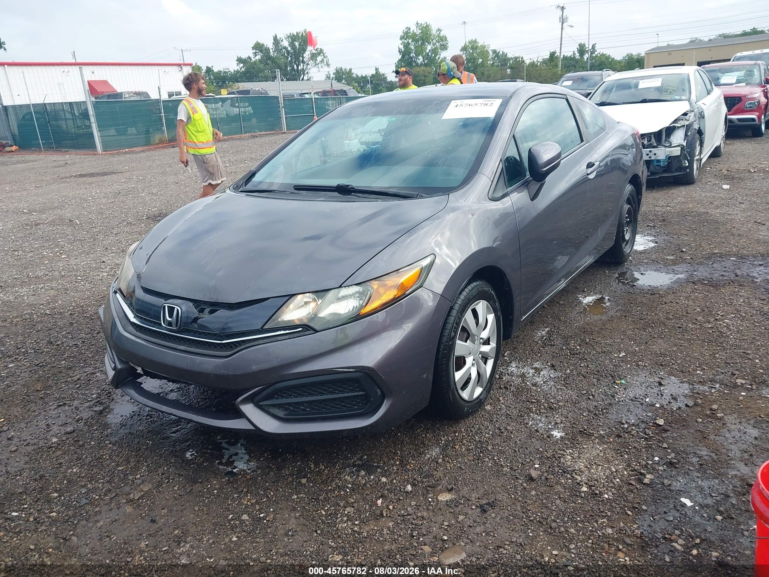 2015 Honda Civic Lx Gray vin: 2HGFG3B5XFH516341