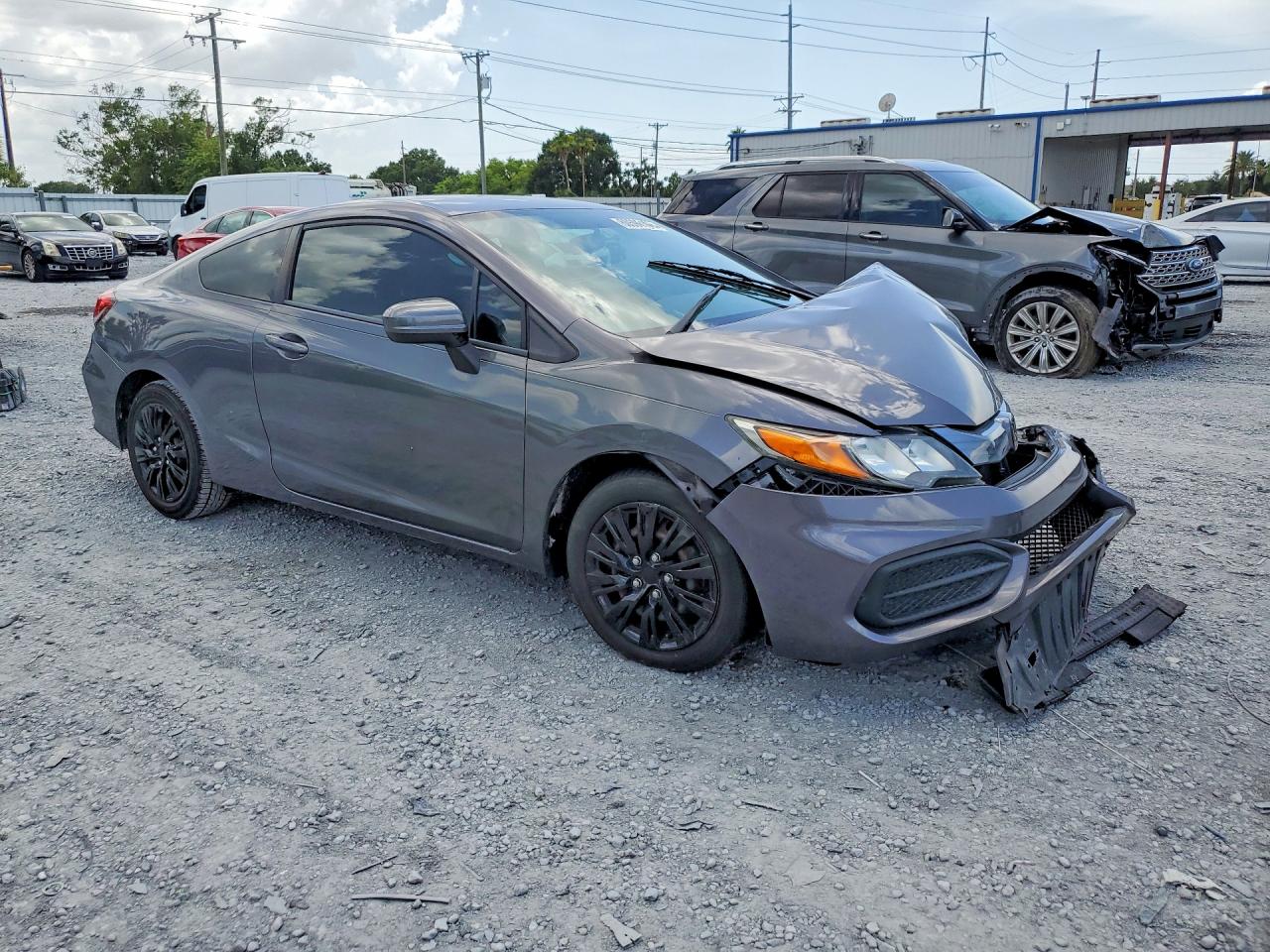 2015 Honda Civic Lx Gray vin: 2HGFG3B5XFH530742