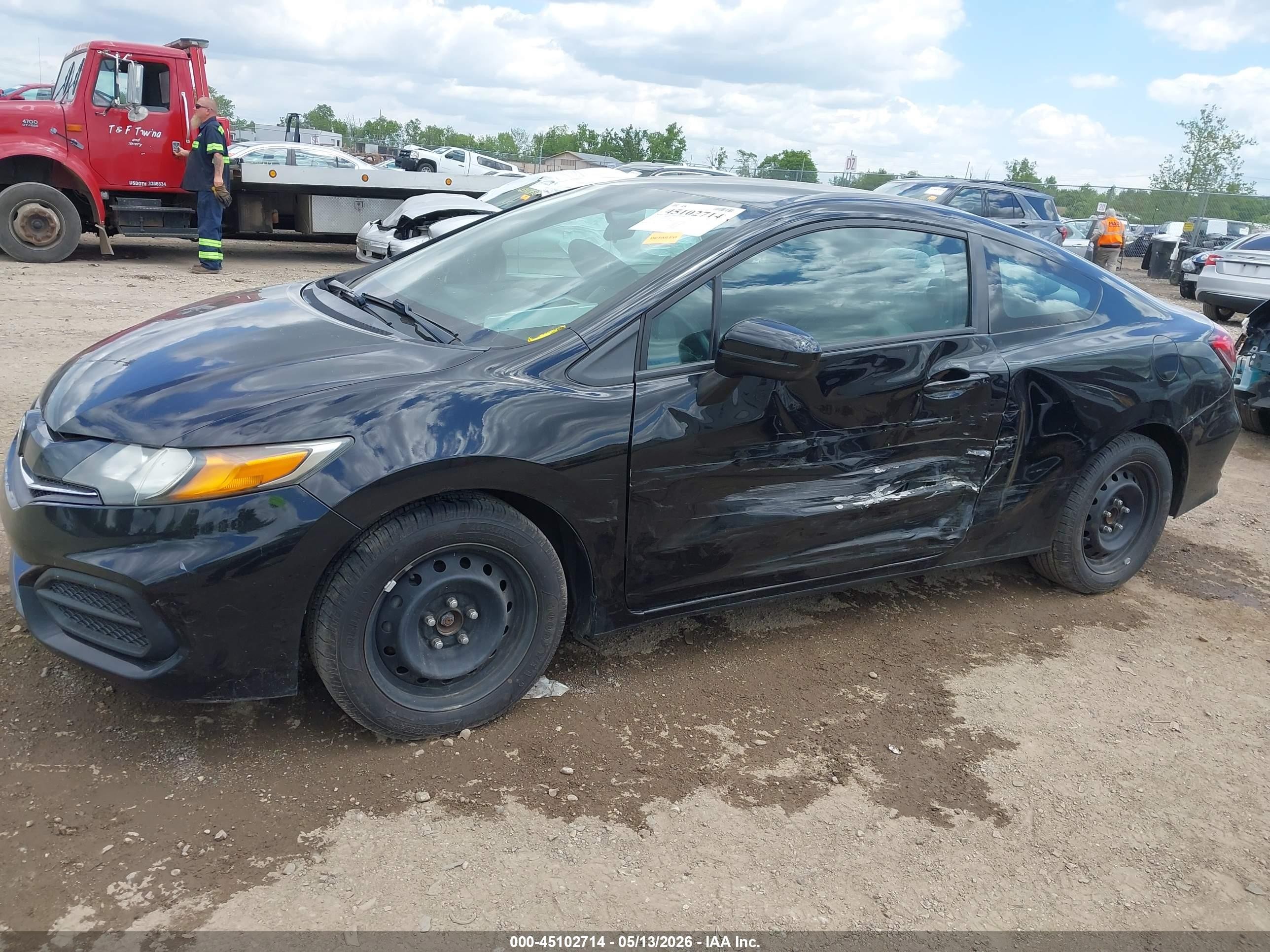 2015 Honda Civic Lx Black vin: 2HGFG3B5XFH531728