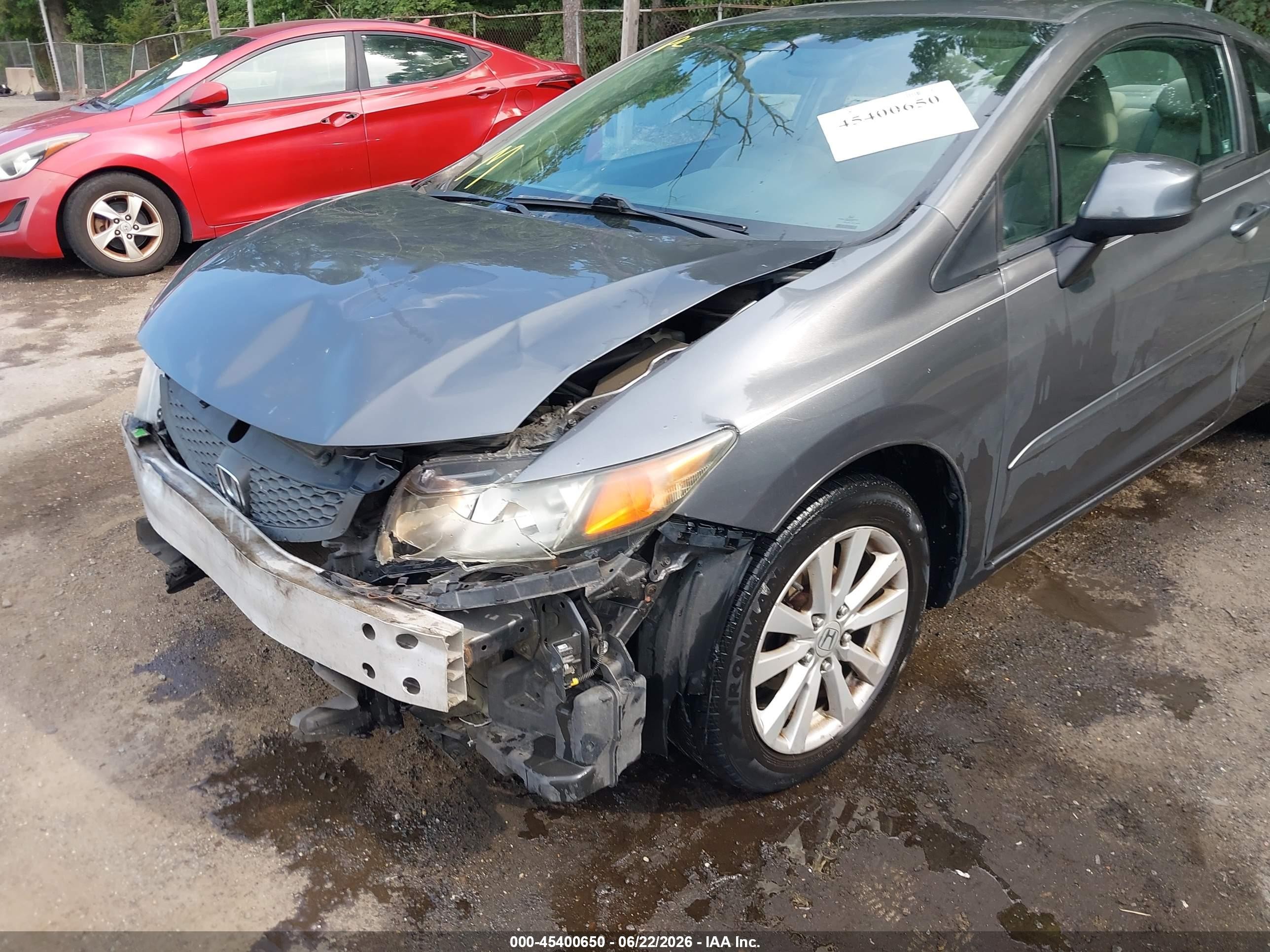 2012 Honda Civic Ex Серый vin: 2HGFG3B80CH512417