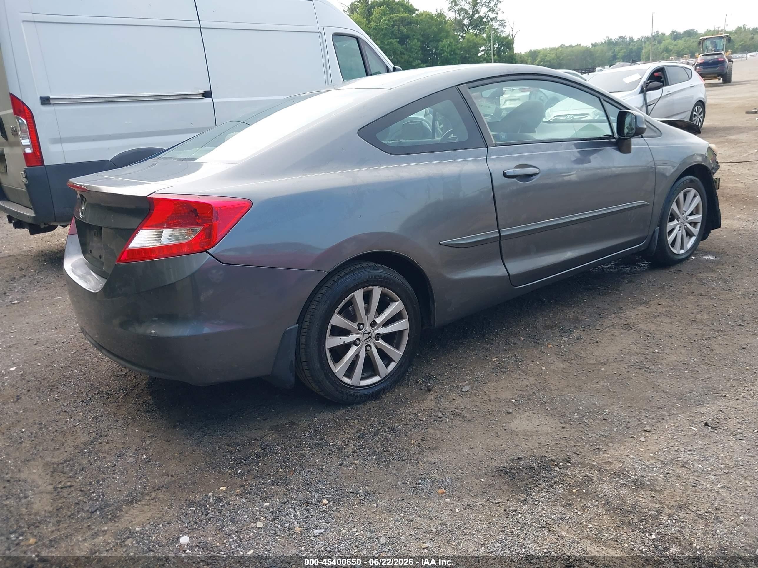 2012 Honda Civic Ex Серый vin: 2HGFG3B80CH512417