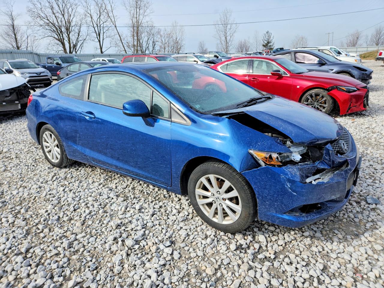 2012 Honda Civic Ex Blue vin: 2HGFG3B80CH530013