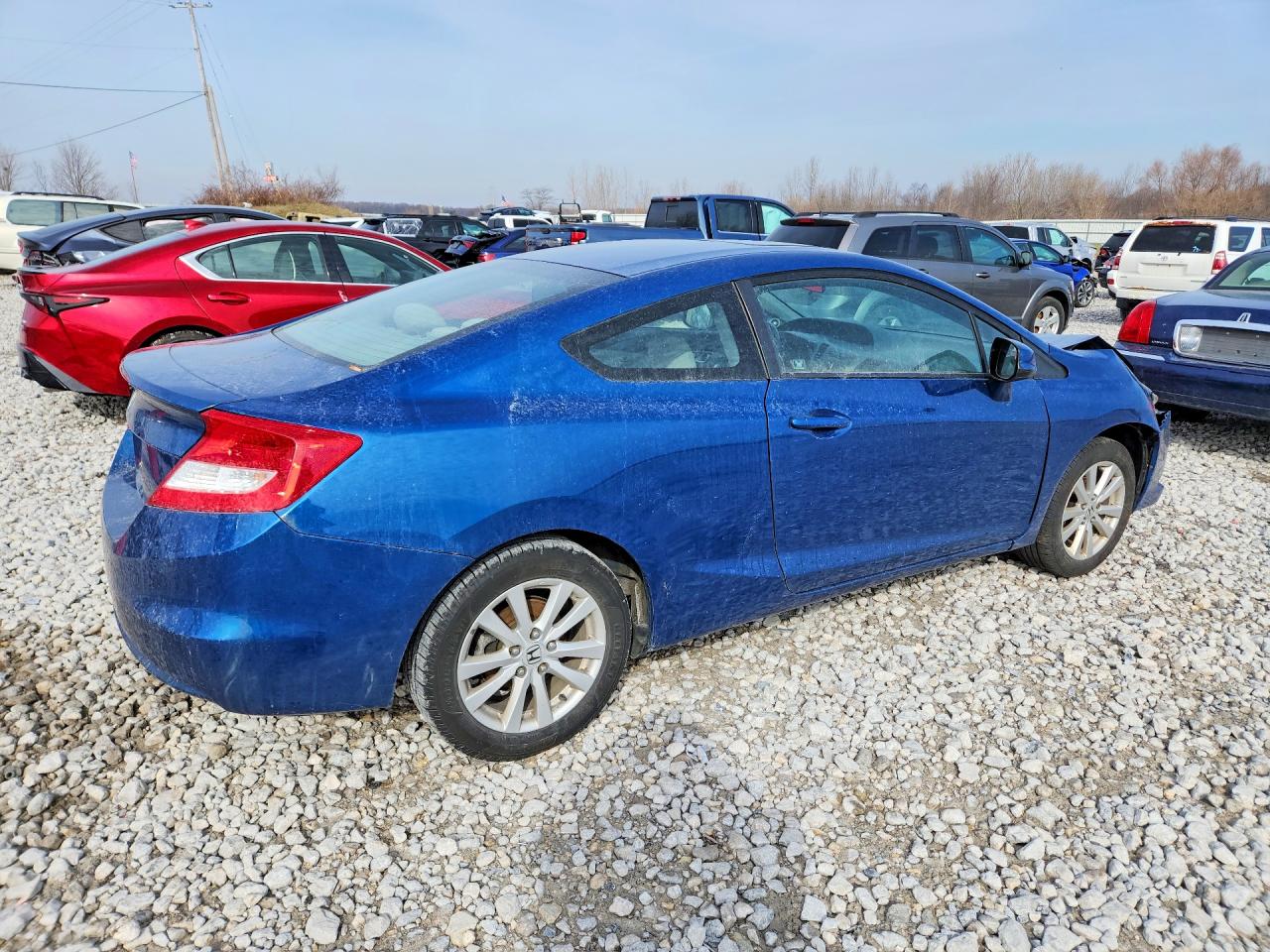 2012 Honda Civic Ex Blue vin: 2HGFG3B80CH530013