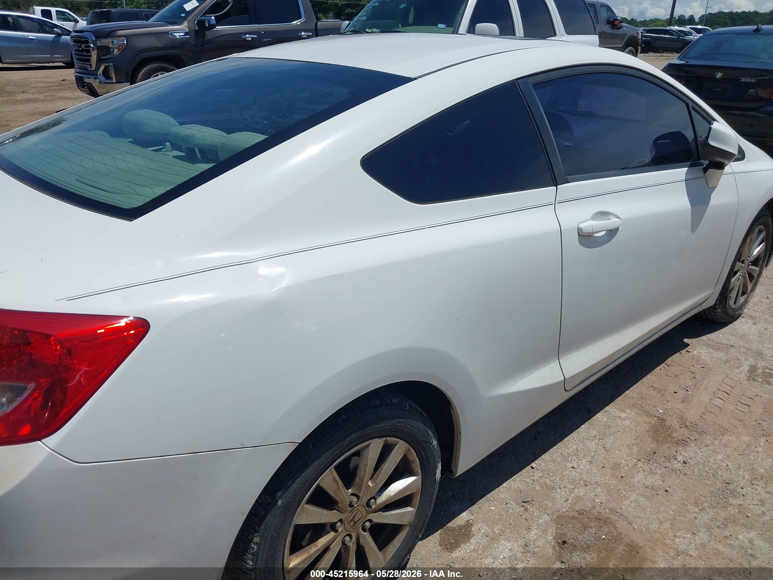 2012 Honda Civic Ex Белый vin: 2HGFG3B80CH530769