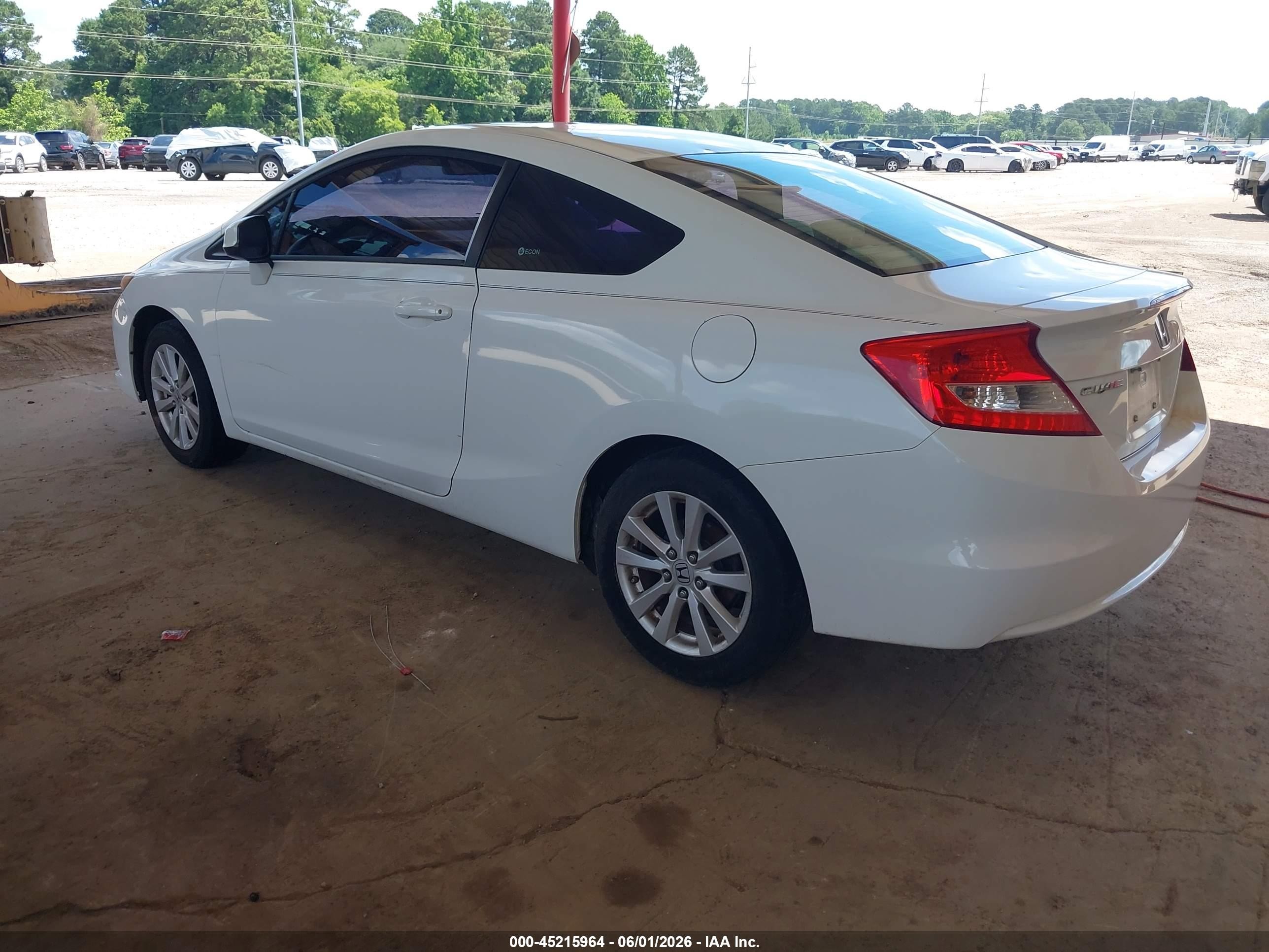 2012 Honda Civic Ex Белый vin: 2HGFG3B80CH530769