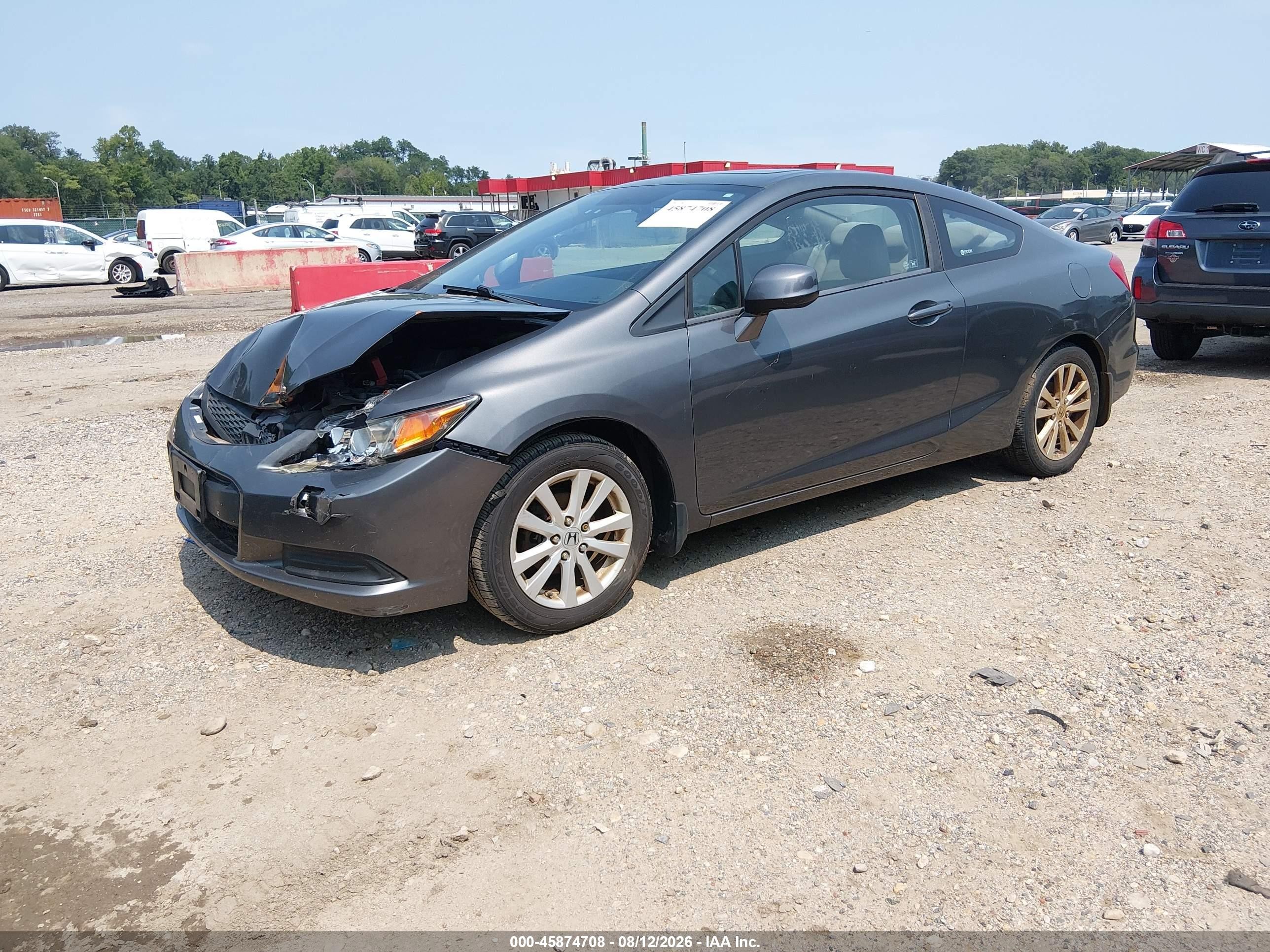 2012 Honda Civic Ex Gray vin: 2HGFG3B80CH533316