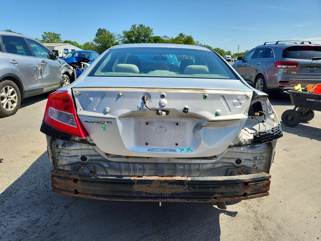2012 Honda Civic Ex Gray vin: 2HGFG3B80CH540945
