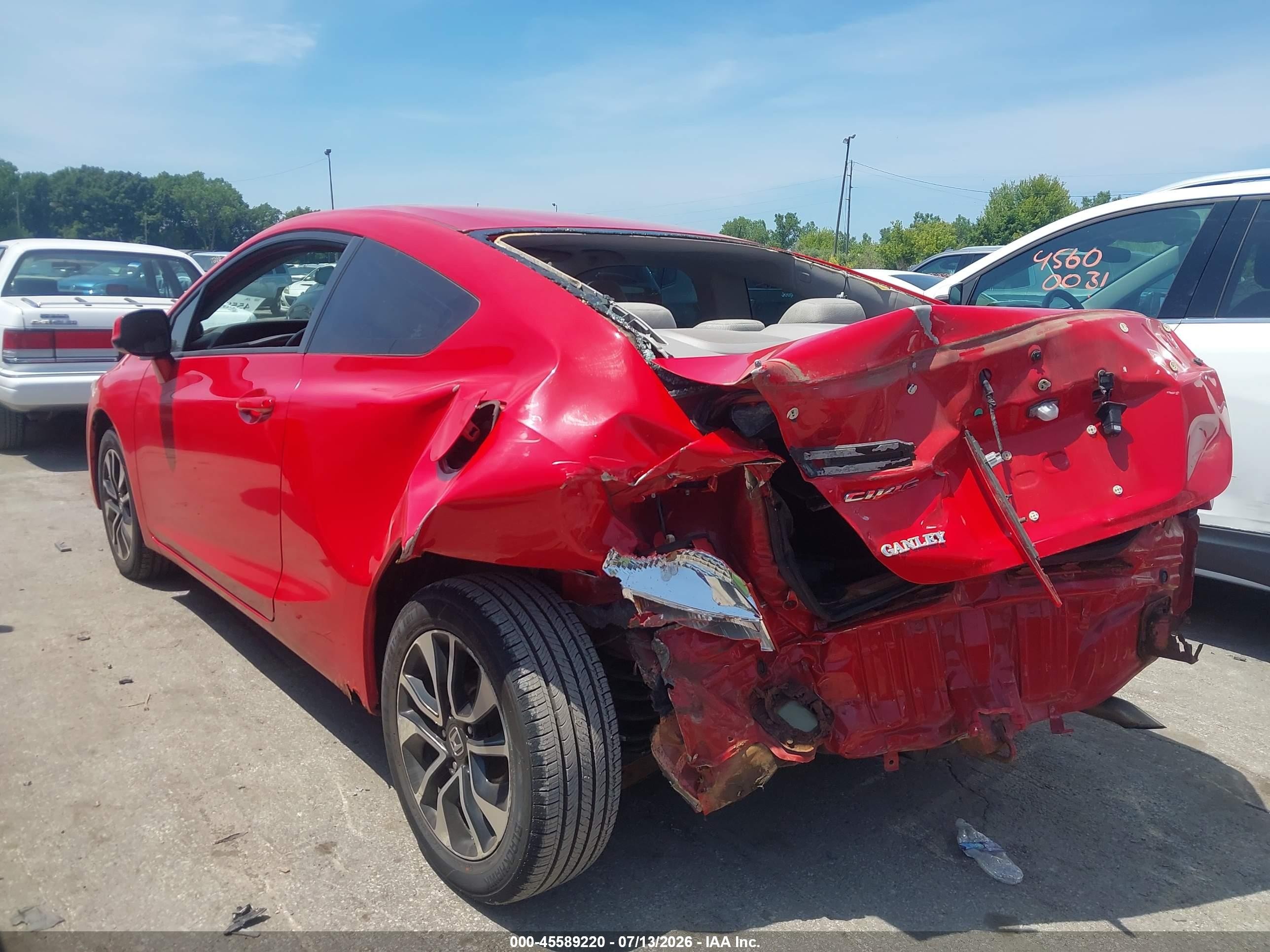 2013 Honda Civic Ex Red vin: 2HGFG3B80DH510183