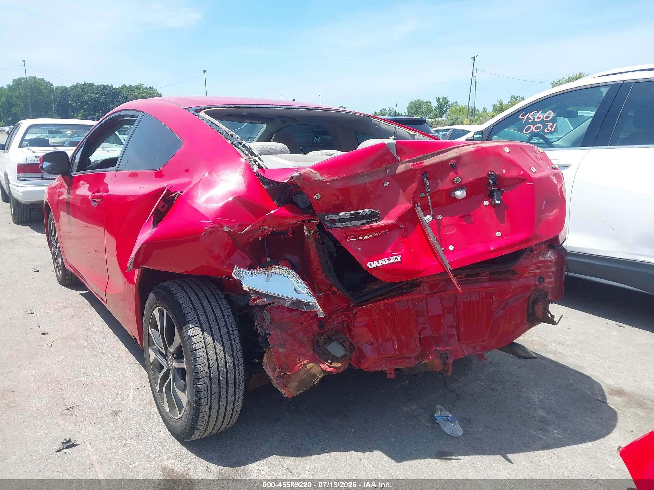 2013 Honda Civic Ex Red vin: 2HGFG3B80DH510183