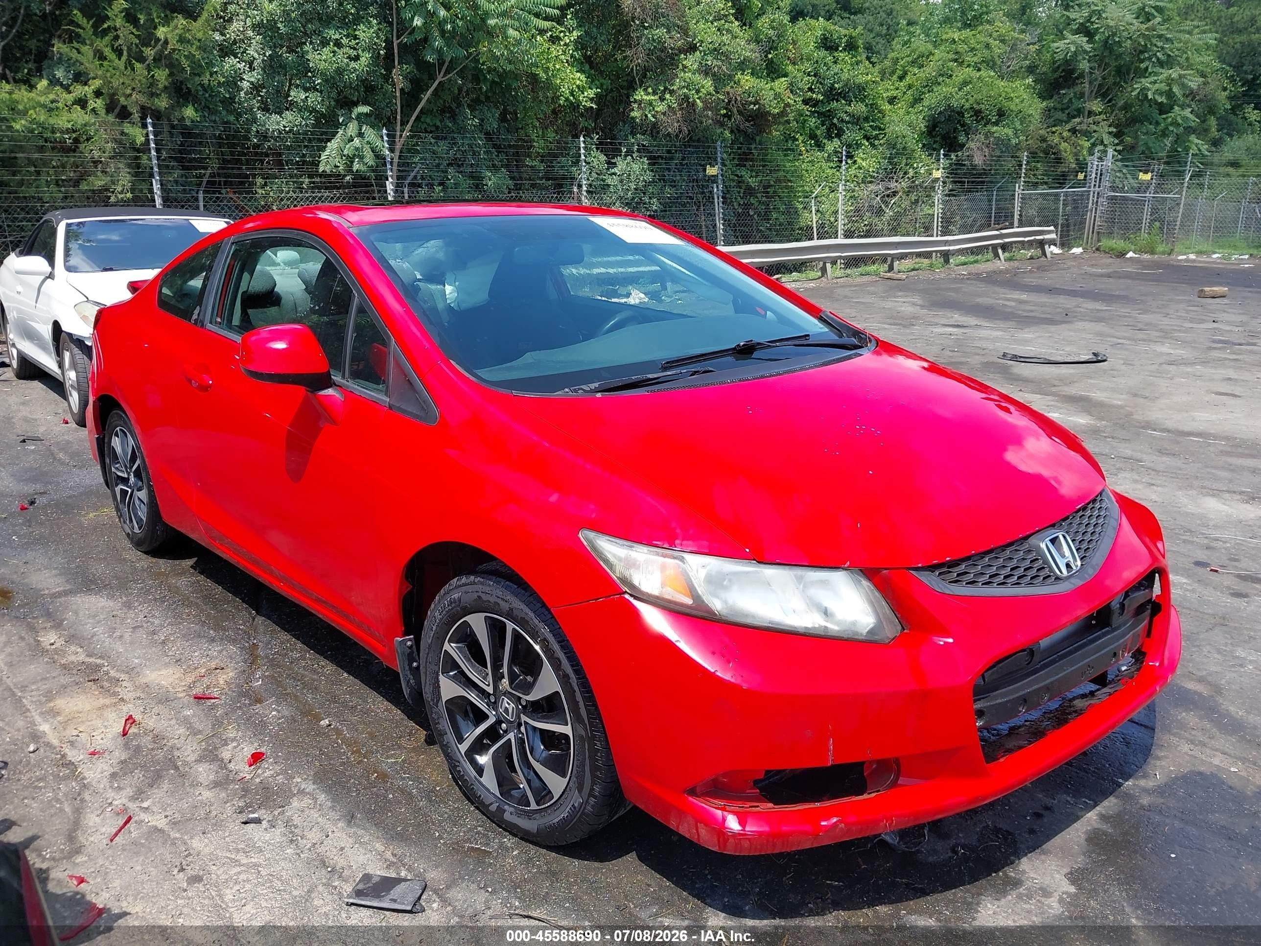 2013 Honda Civic Ex Red vin: 2HGFG3B80DH519093