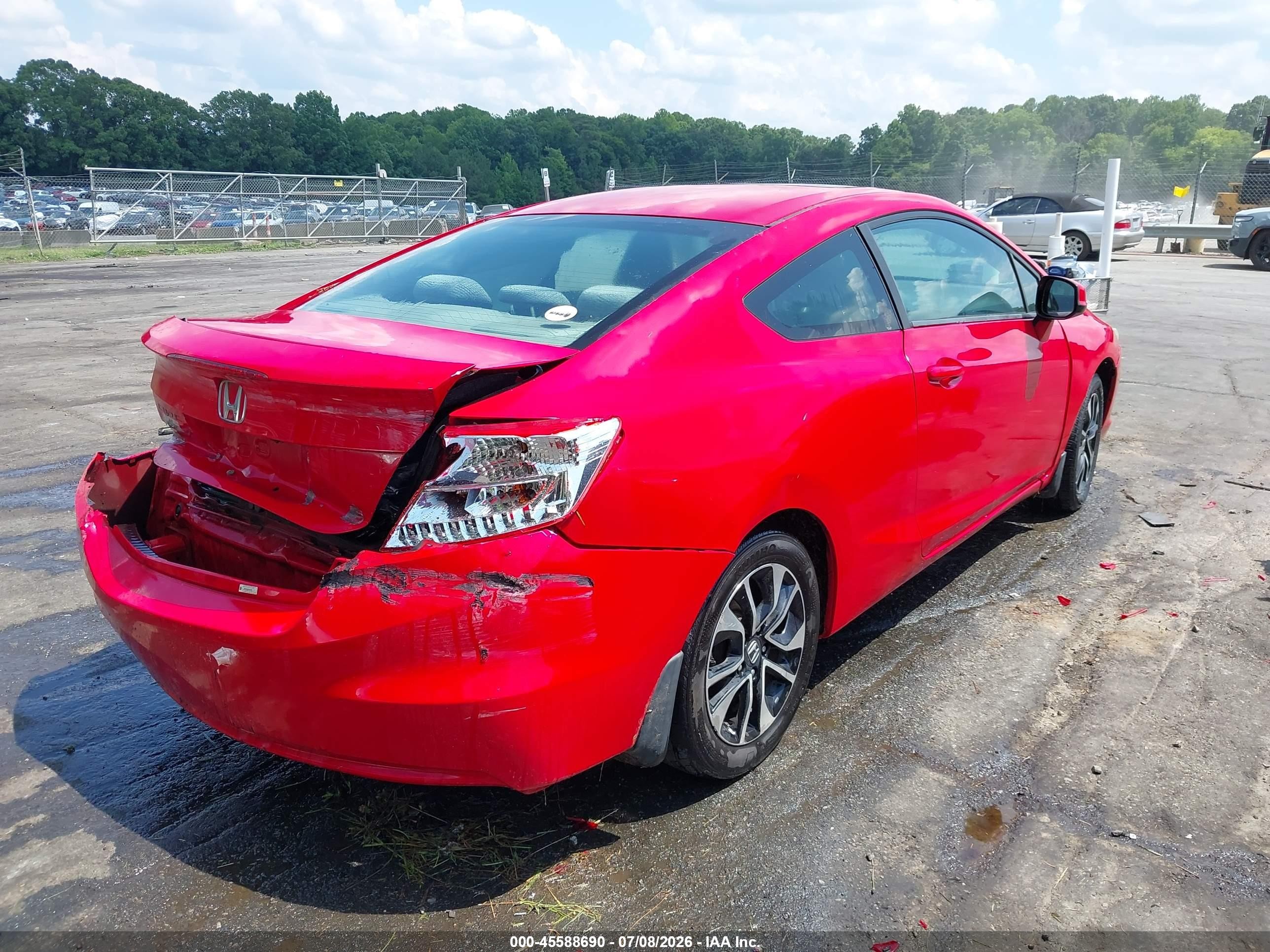 2013 Honda Civic Ex Red vin: 2HGFG3B80DH519093