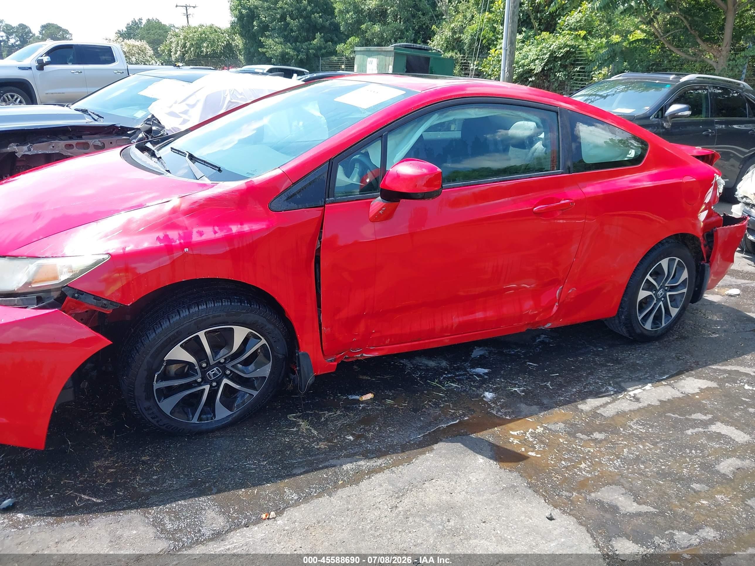2013 Honda Civic Ex Red vin: 2HGFG3B80DH519093