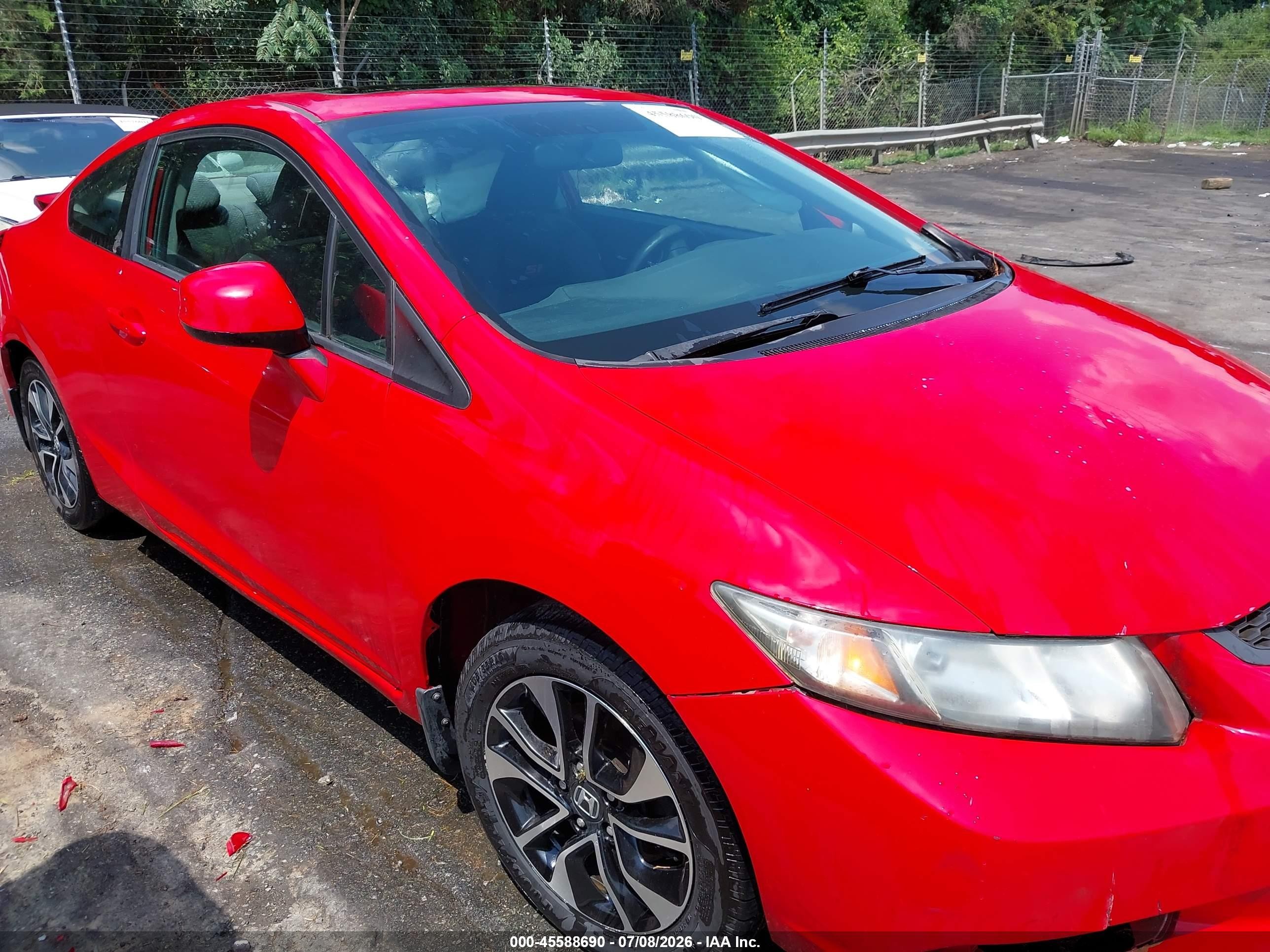 2013 Honda Civic Ex Red vin: 2HGFG3B80DH519093