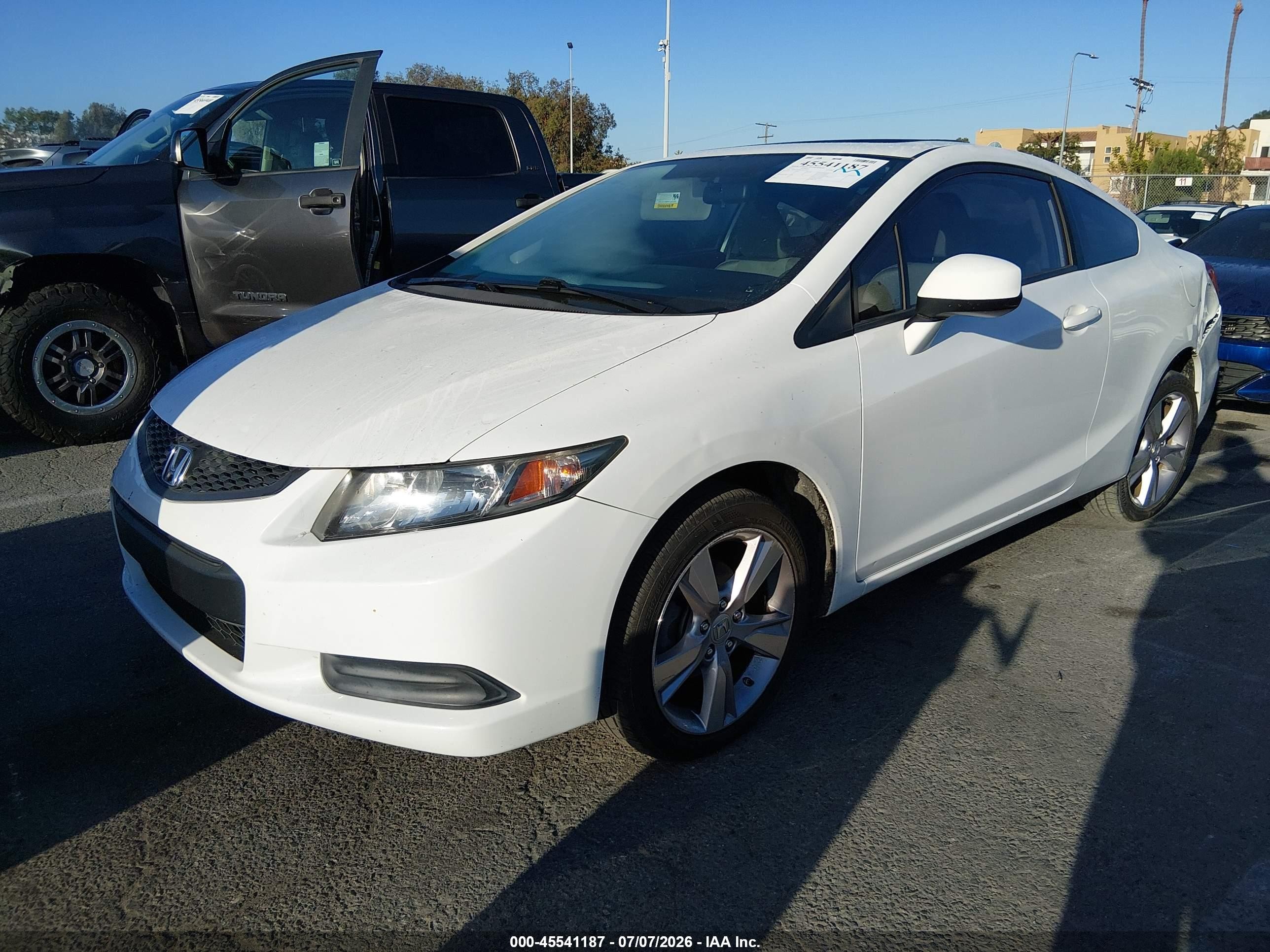 2013 Honda Civic Ex White vin: 2HGFG3B80DH532345