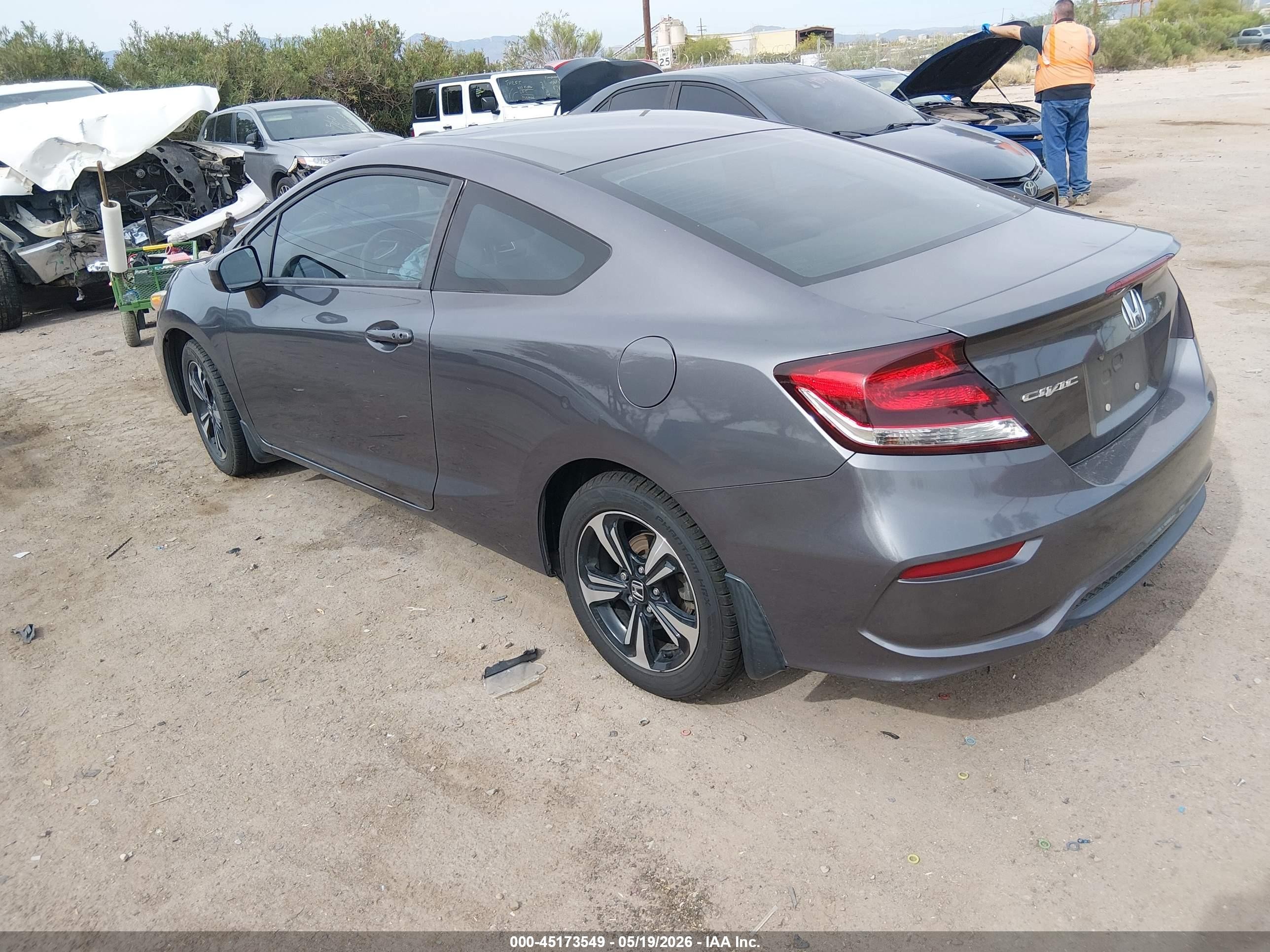 2014 Honda Civic Ex Gray vin: 2HGFG3B80EH510296