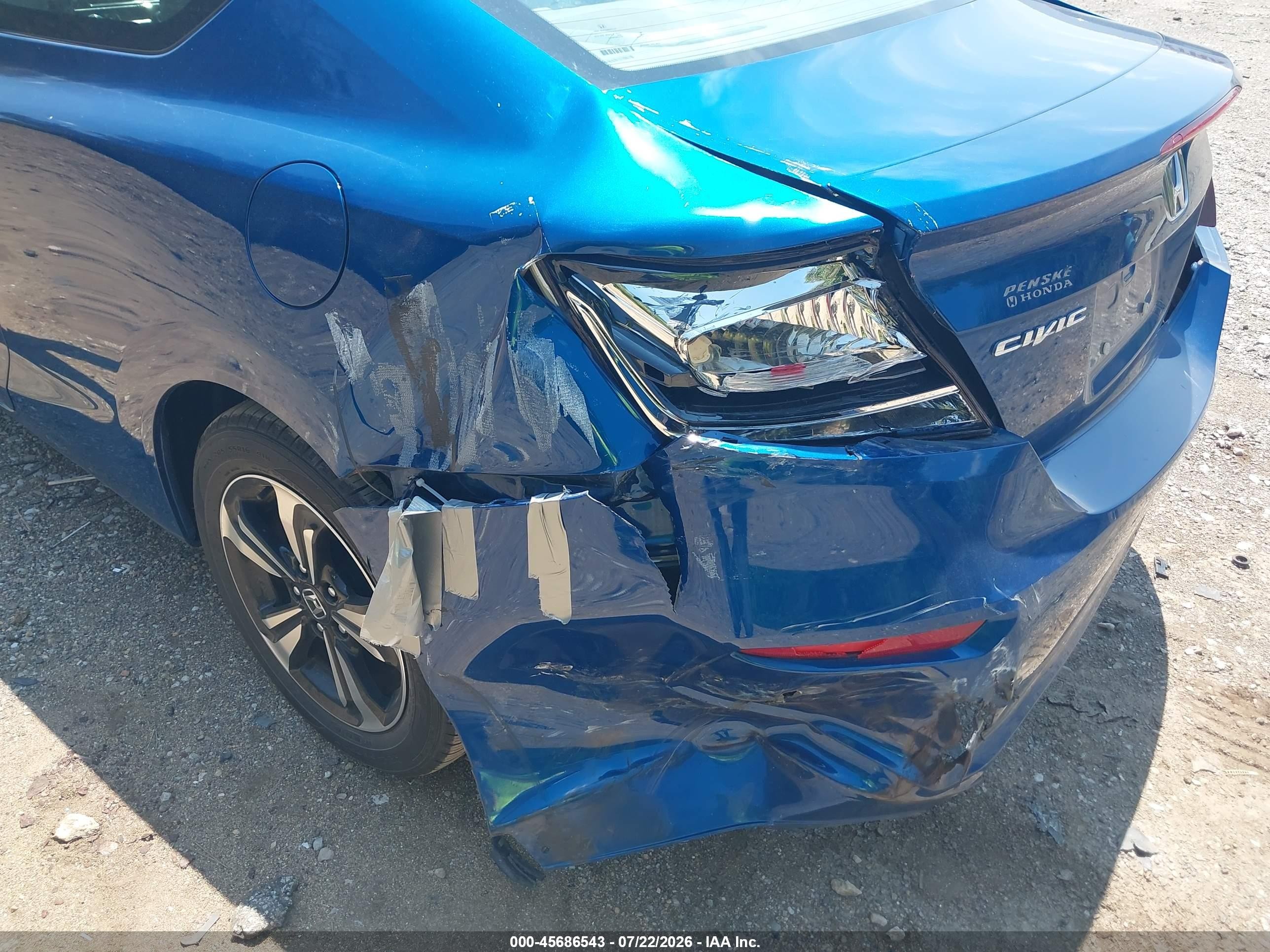 2015 Honda Civic Ex Blue vin: 2HGFG3B80FH504175