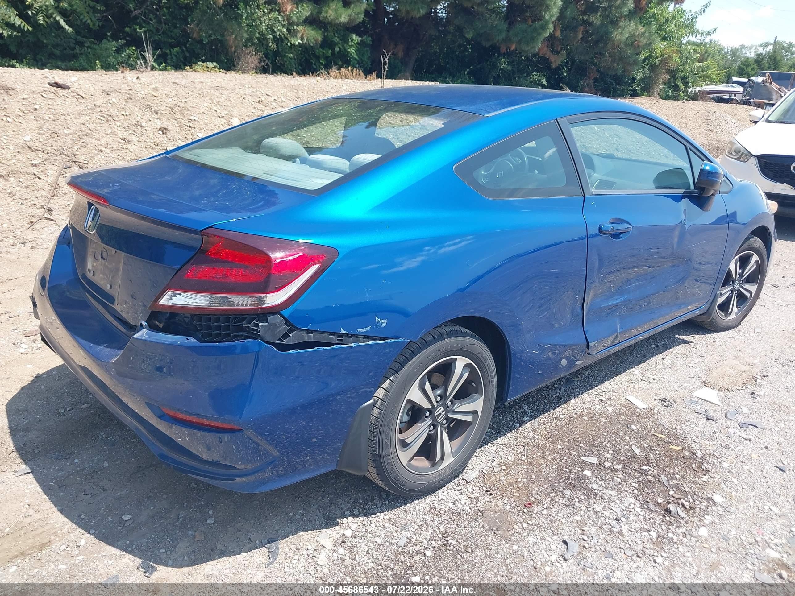 2015 Honda Civic Ex Blue vin: 2HGFG3B80FH504175