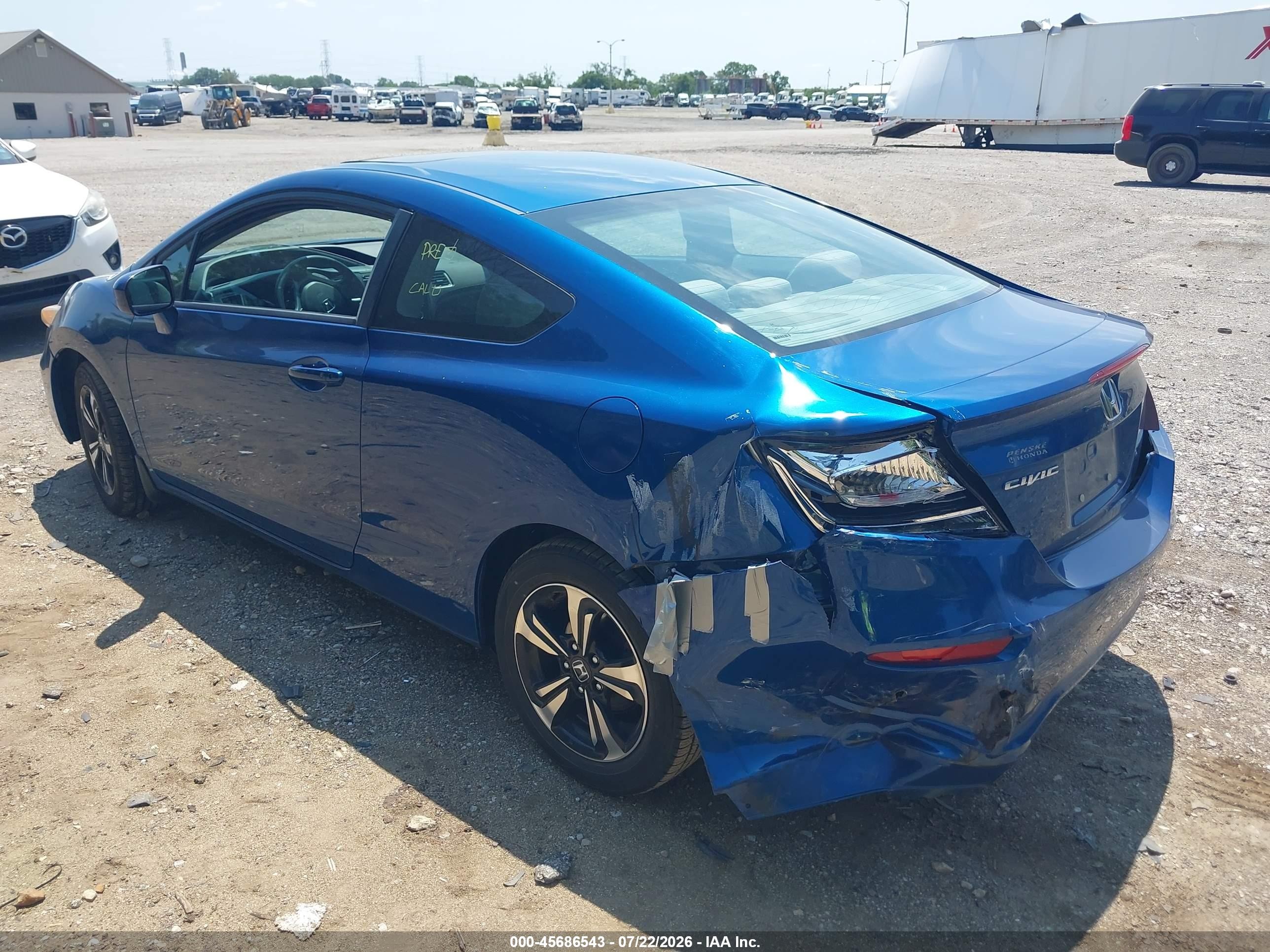 2015 Honda Civic Ex Blue vin: 2HGFG3B80FH504175