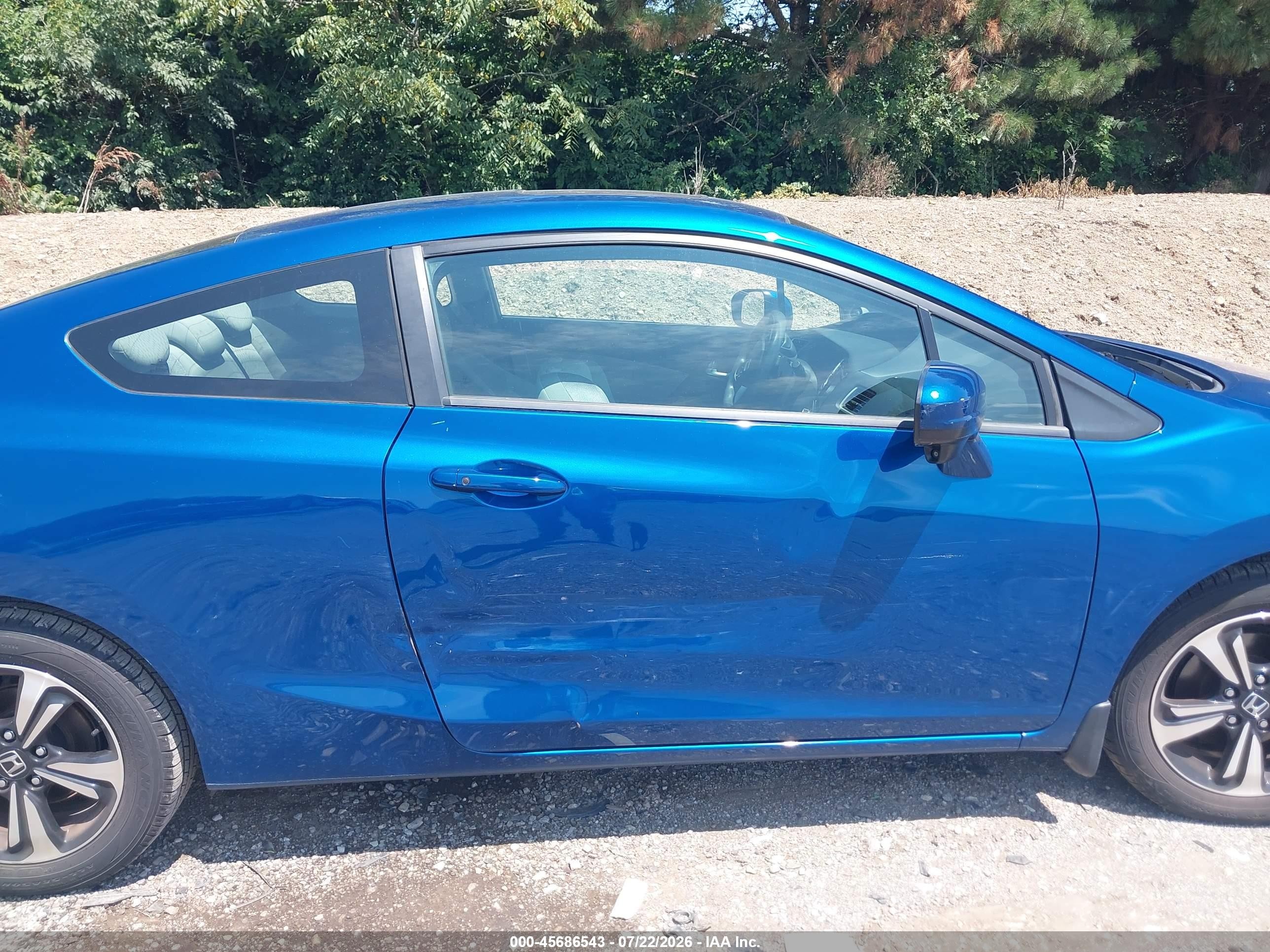 2015 Honda Civic Ex Blue vin: 2HGFG3B80FH504175