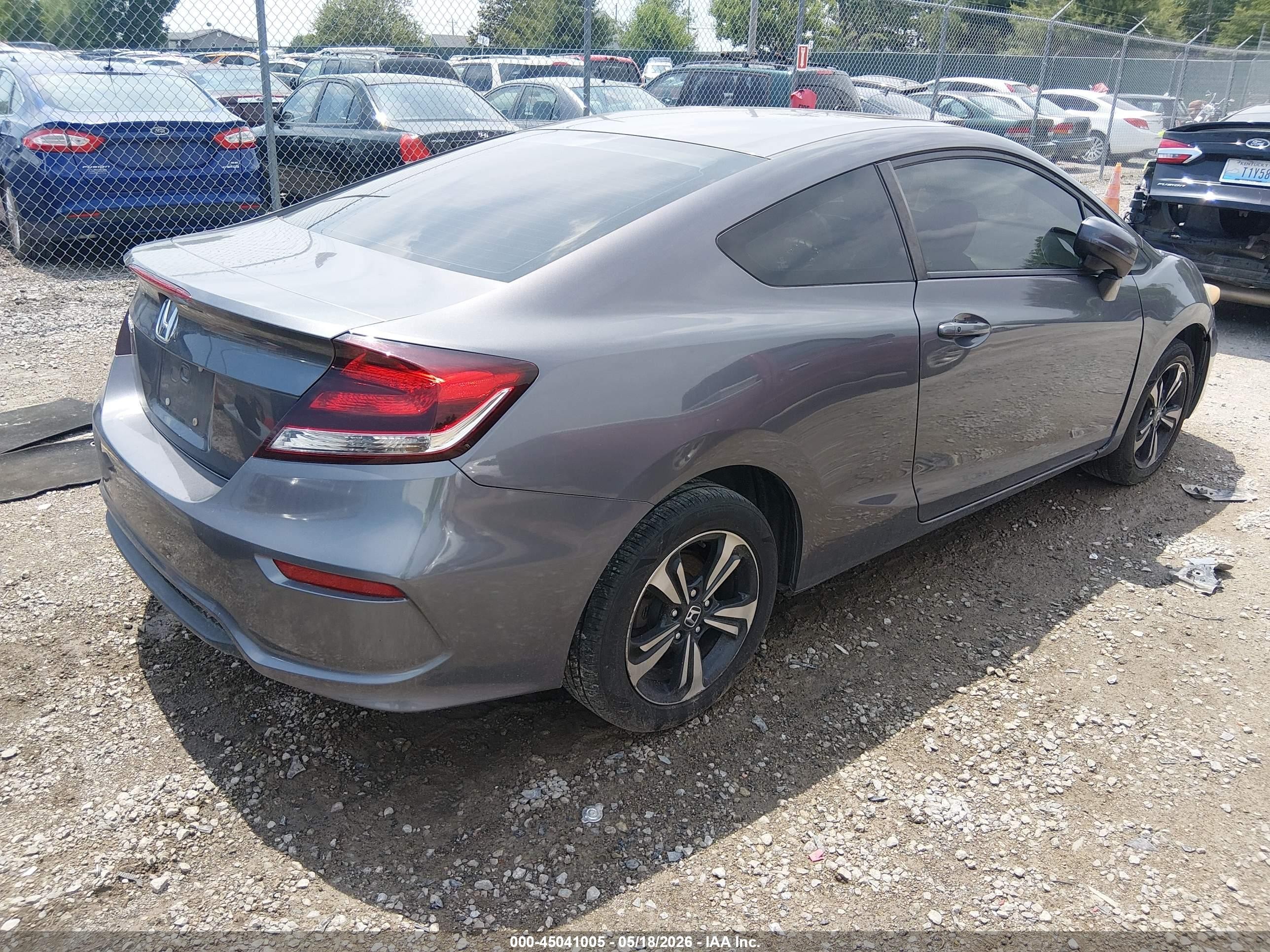 2015 Honda Civic Ex Gray vin: 2HGFG3B80FH519114