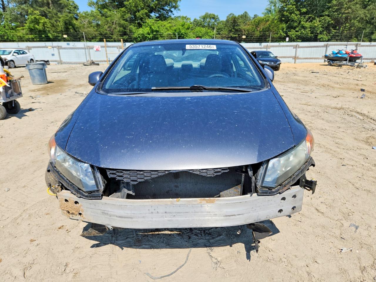 2012 Honda Civic Ex Серый vin: 2HGFG3B81CH537004