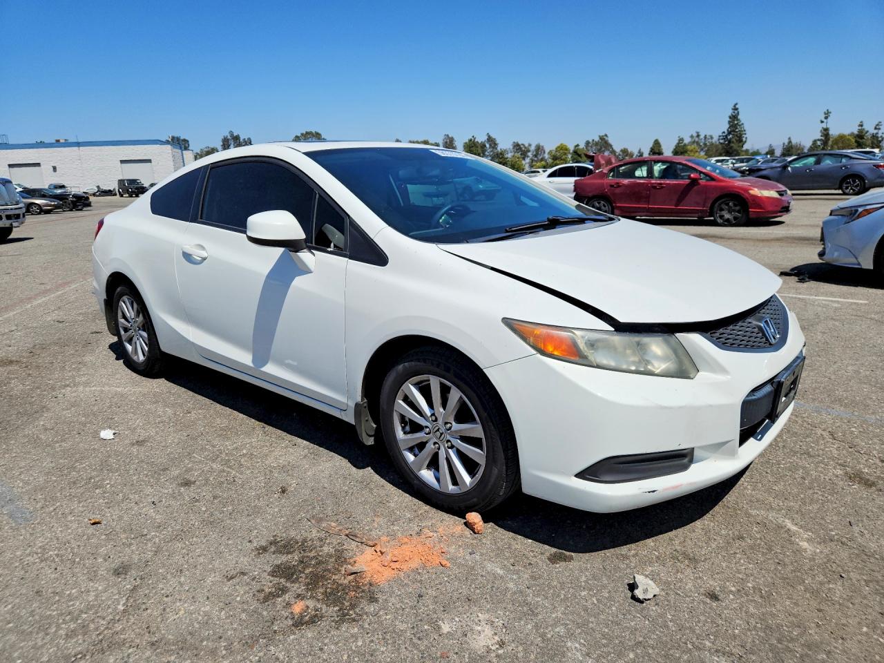 2012 Honda Civic Ex White vin: 2HGFG3B81CH545927
