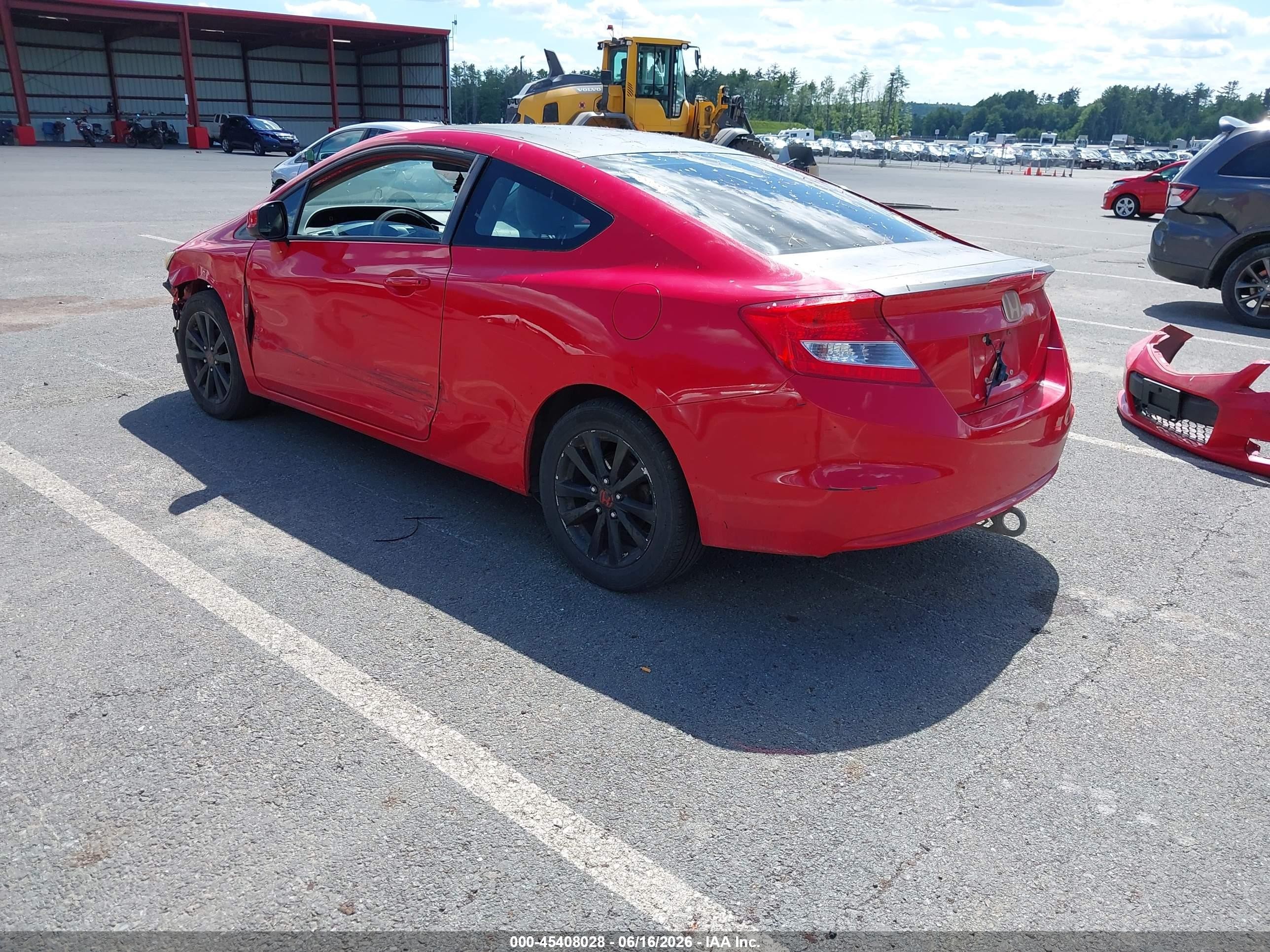2012 Honda Civic Ex Red vin: 2HGFG3B81CH560640