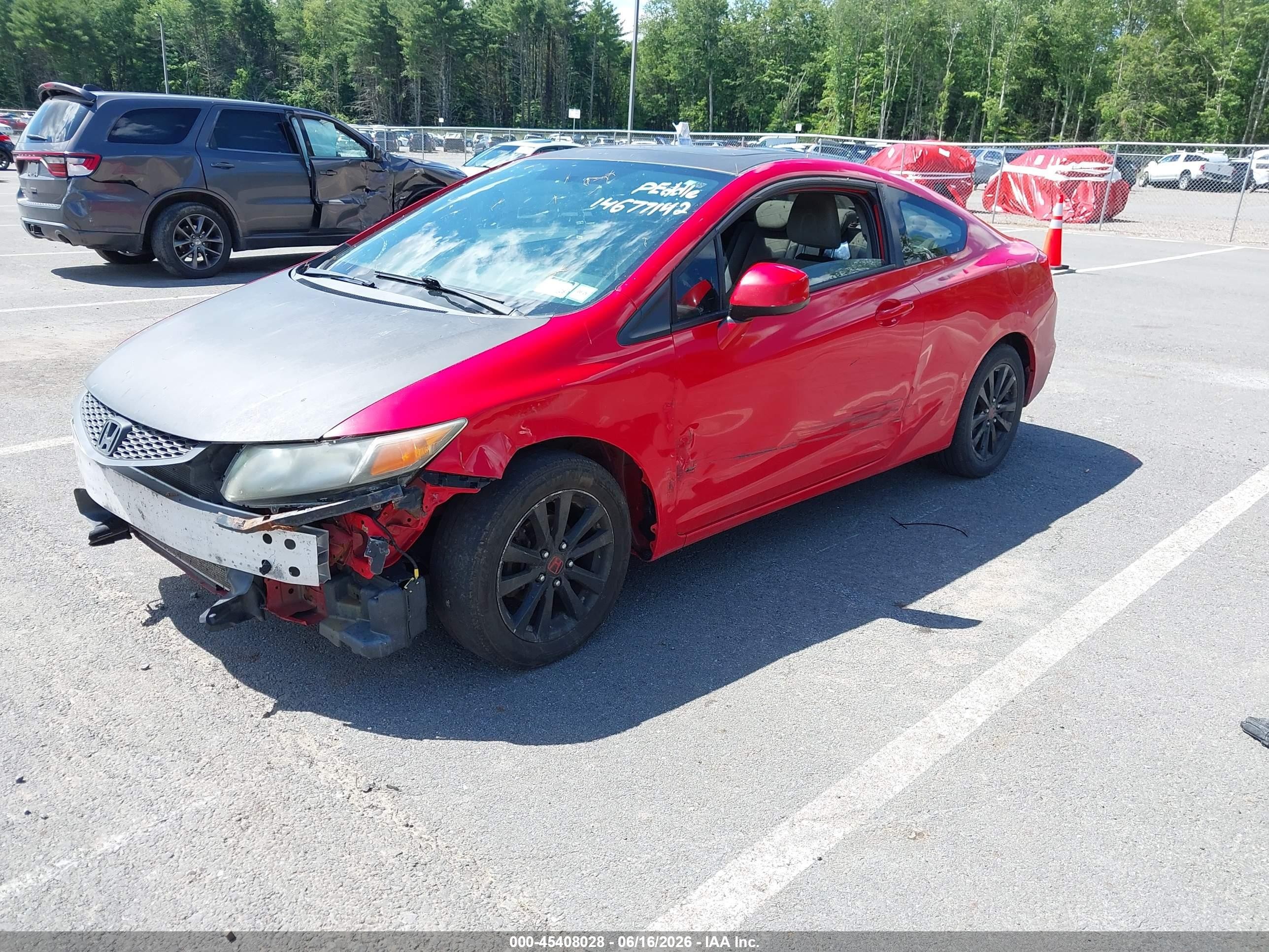 2012 Honda Civic Ex Red vin: 2HGFG3B81CH560640