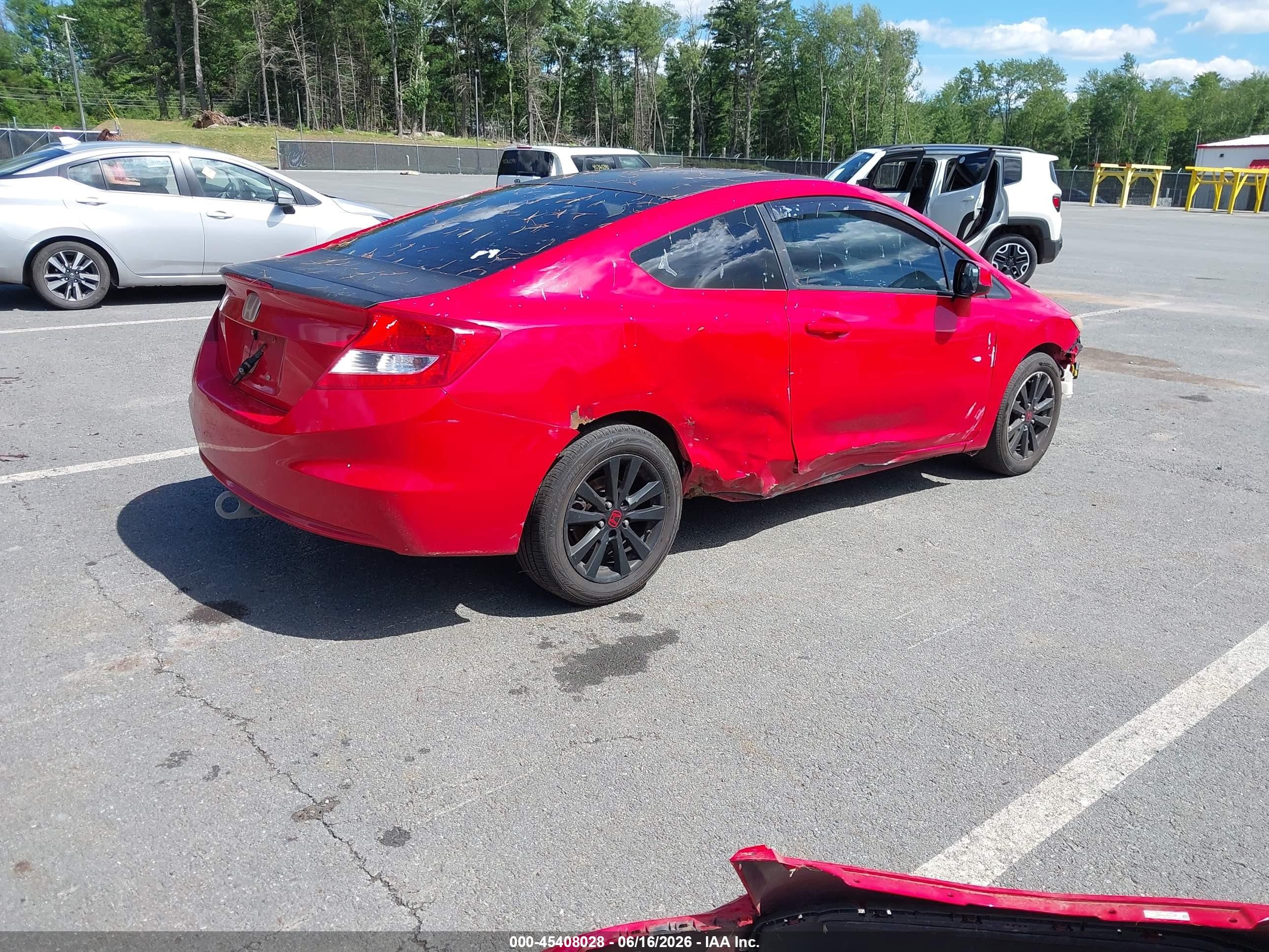 2012 Honda Civic Ex Red vin: 2HGFG3B81CH560640