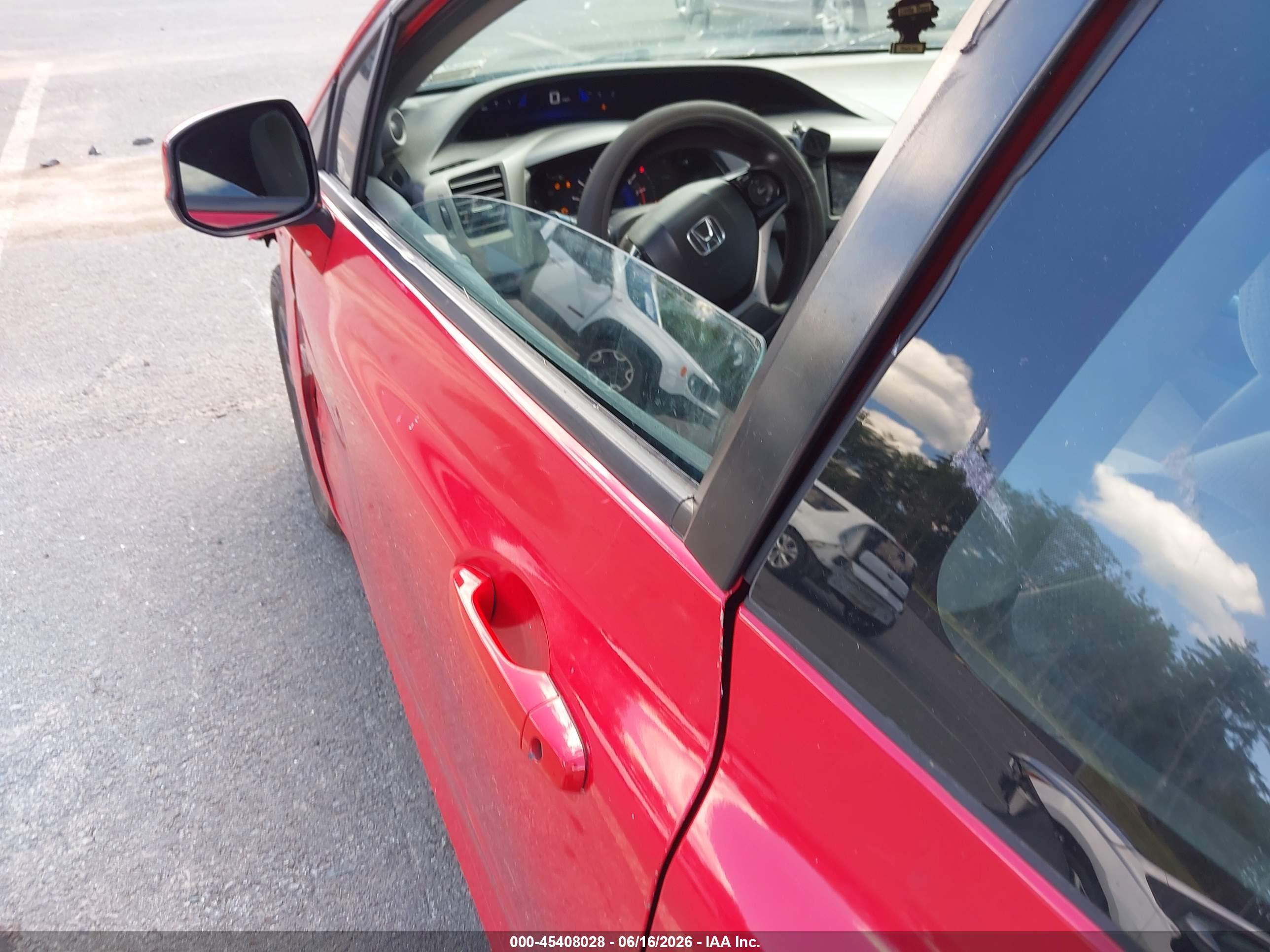 2012 Honda Civic Ex Red vin: 2HGFG3B81CH560640