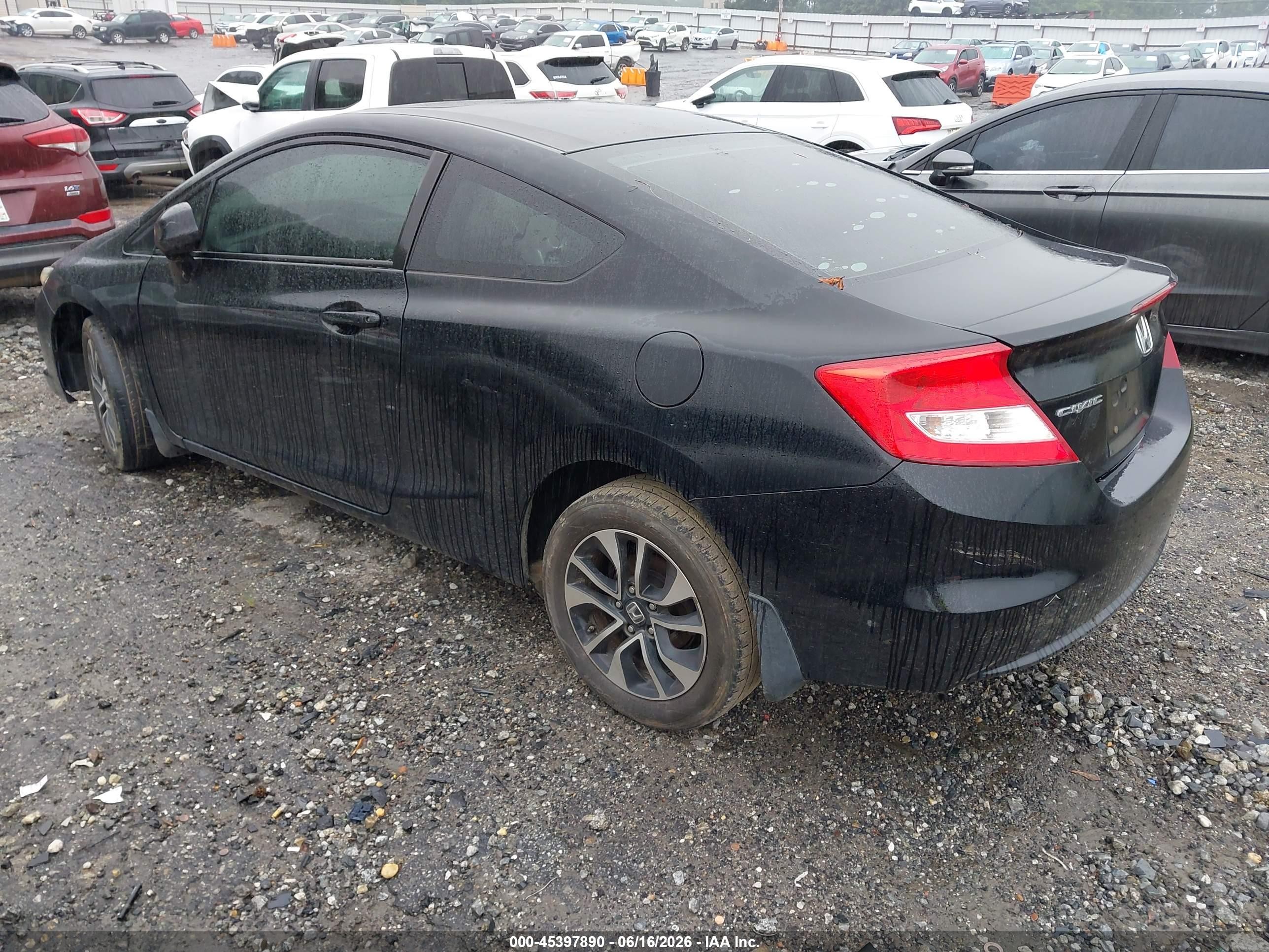 2013 Honda Civic Ex Black vin: 2HGFG3B81DH511472
