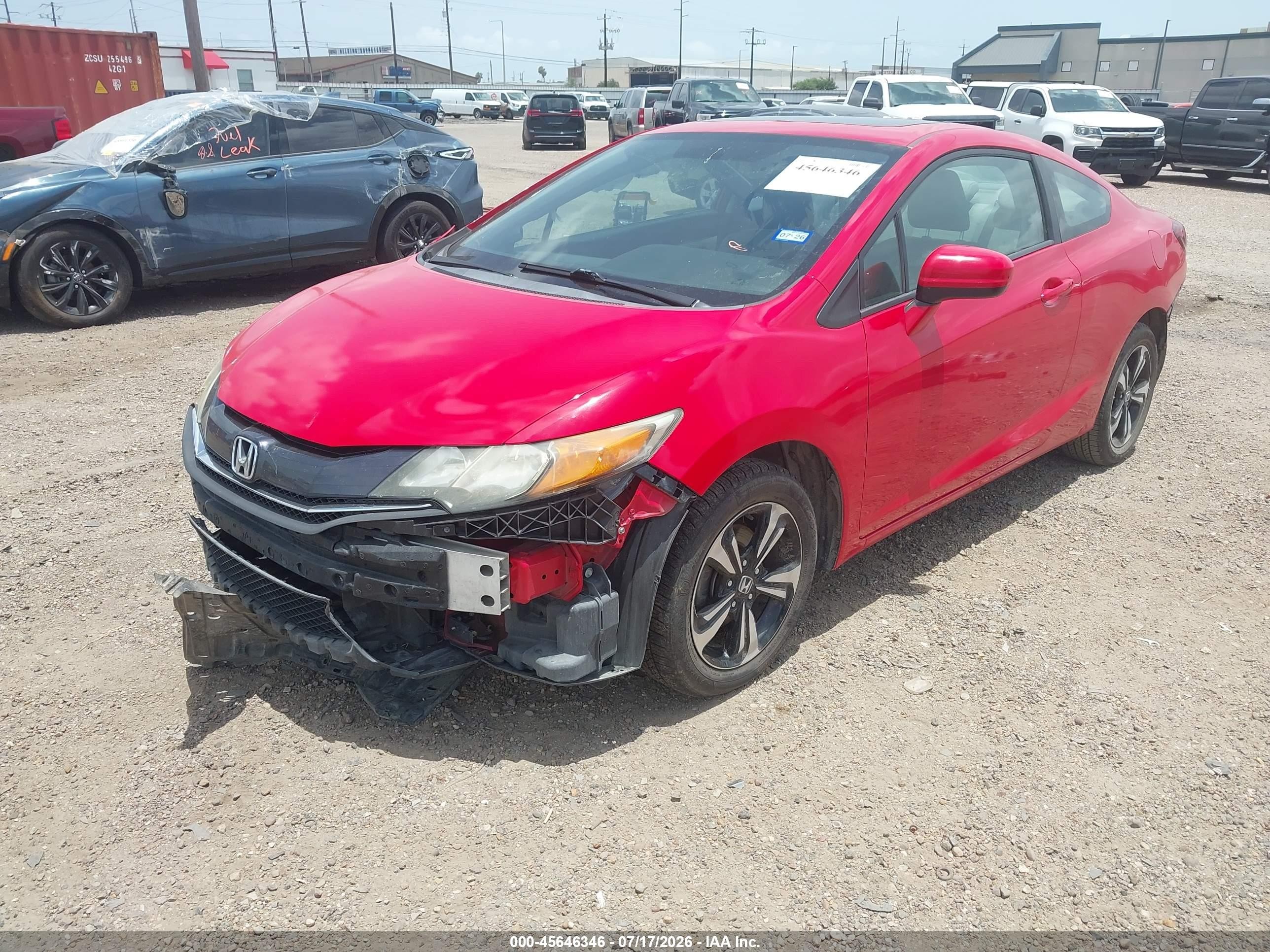 2015 Honda Civic Ex Red vin: 2HGFG3B81FH519266