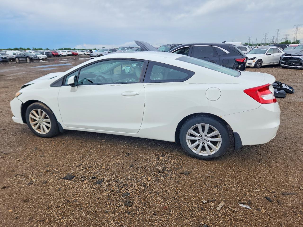 2012 Honda Civic Ex White vin: 2HGFG3B82CH528554
