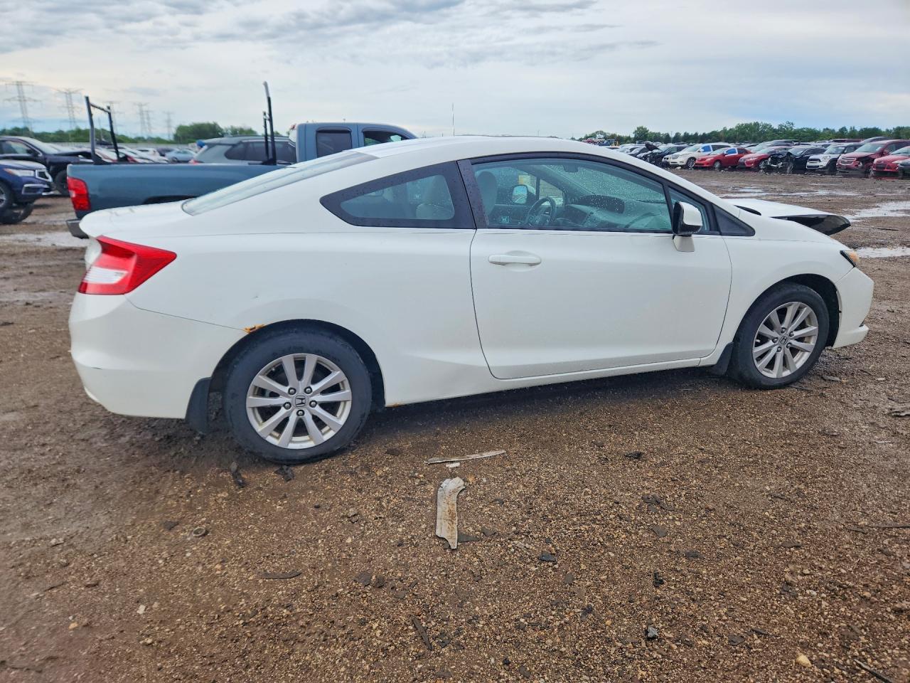 2012 Honda Civic Ex White vin: 2HGFG3B82CH528554