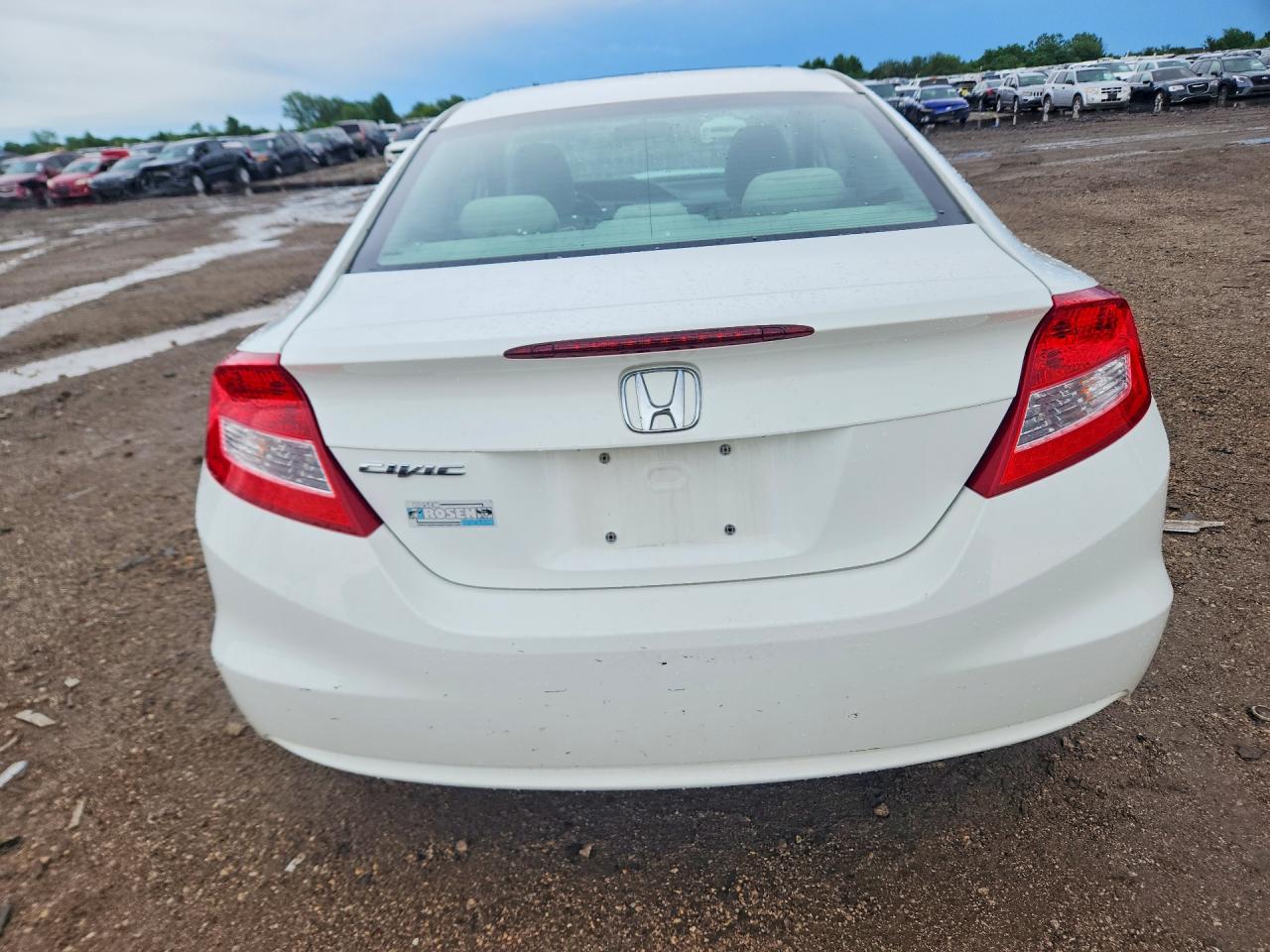 2012 Honda Civic Ex White vin: 2HGFG3B82CH528554