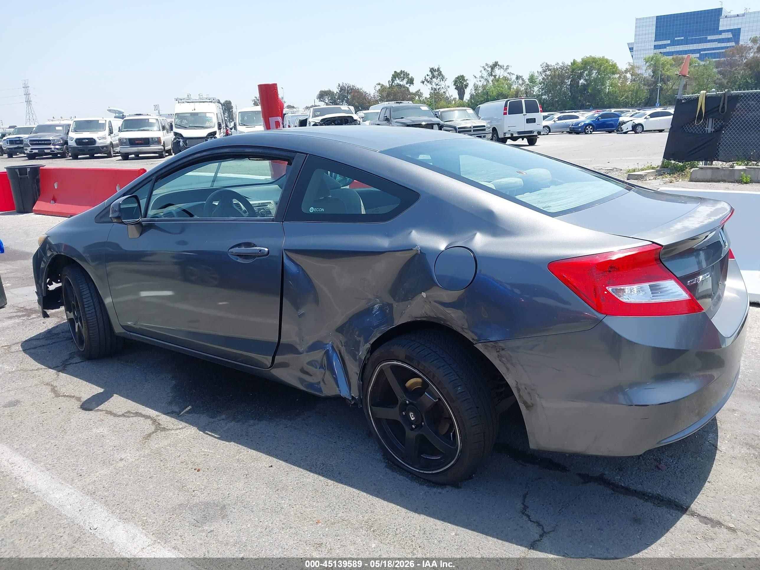 2012 Honda Civic Ex Gray vin: 2HGFG3B82CH529204