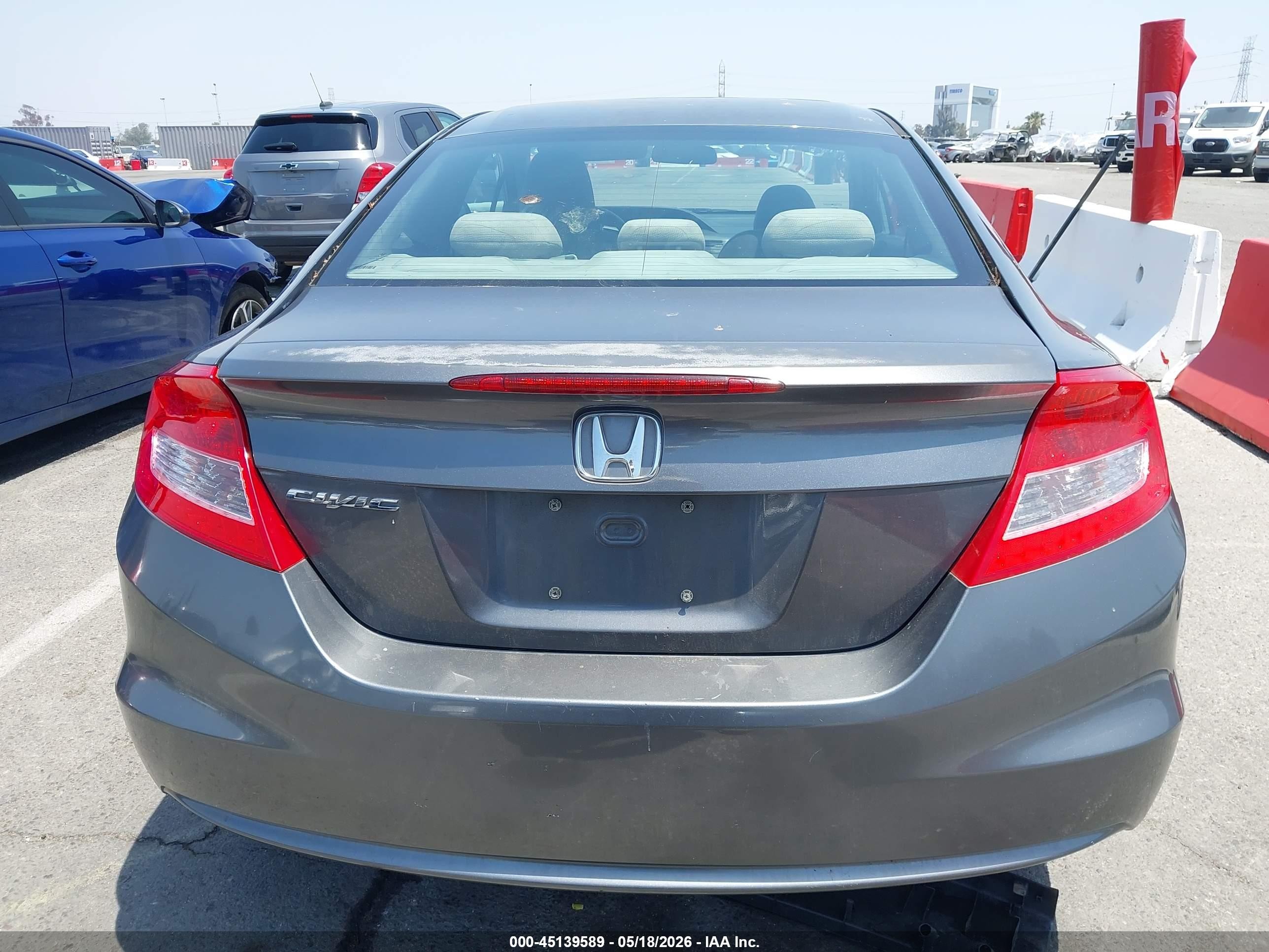 2012 Honda Civic Ex Gray vin: 2HGFG3B82CH529204
