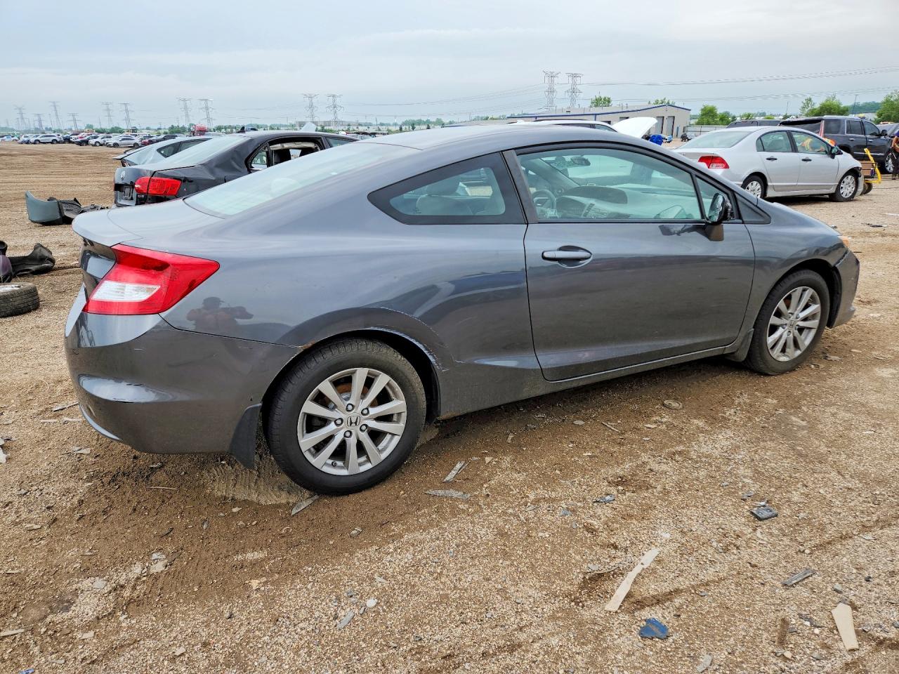 2012 Honda Civic Ex Gray vin: 2HGFG3B82CH530109
