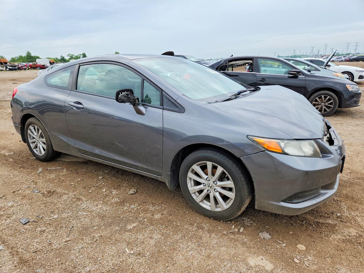 2012 Honda Civic Ex Gray vin: 2HGFG3B82CH530109