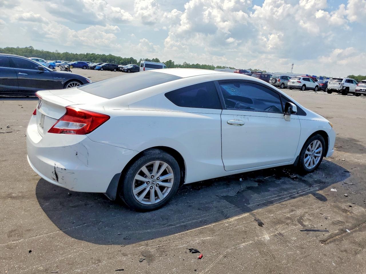 2012 Honda Civic Ex White vin: 2HGFG3B82CH547251