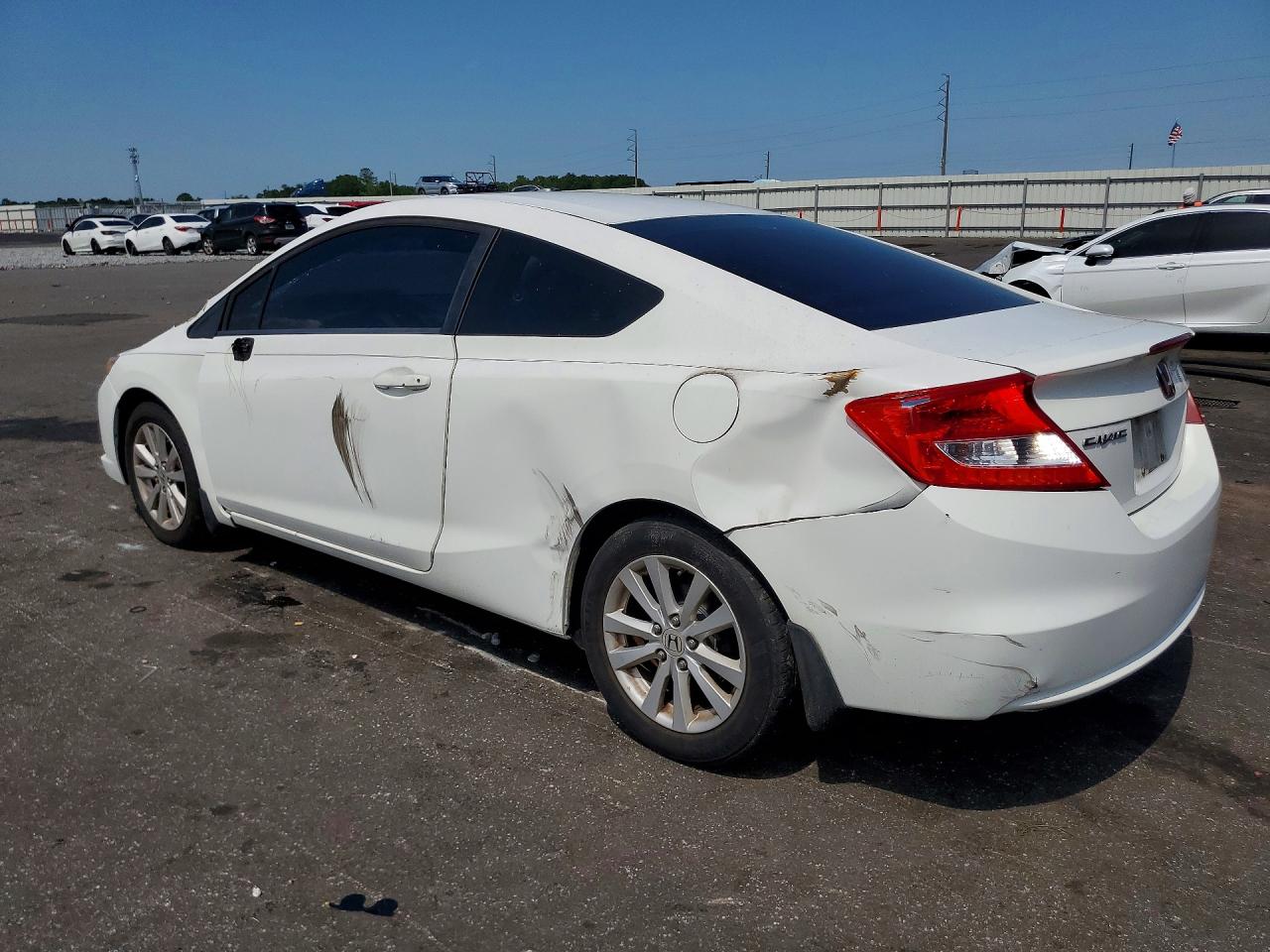 2012 Honda Civic Ex White vin: 2HGFG3B82CH547251