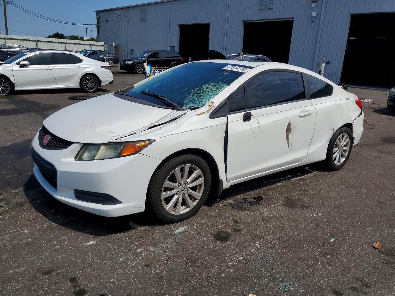 2012 Honda Civic Ex White vin: 2HGFG3B82CH547251