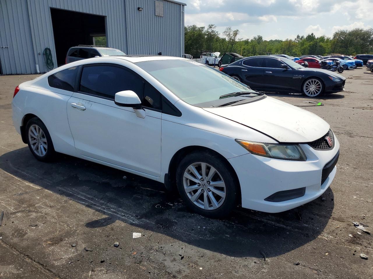 2012 Honda Civic Ex White vin: 2HGFG3B82CH547251