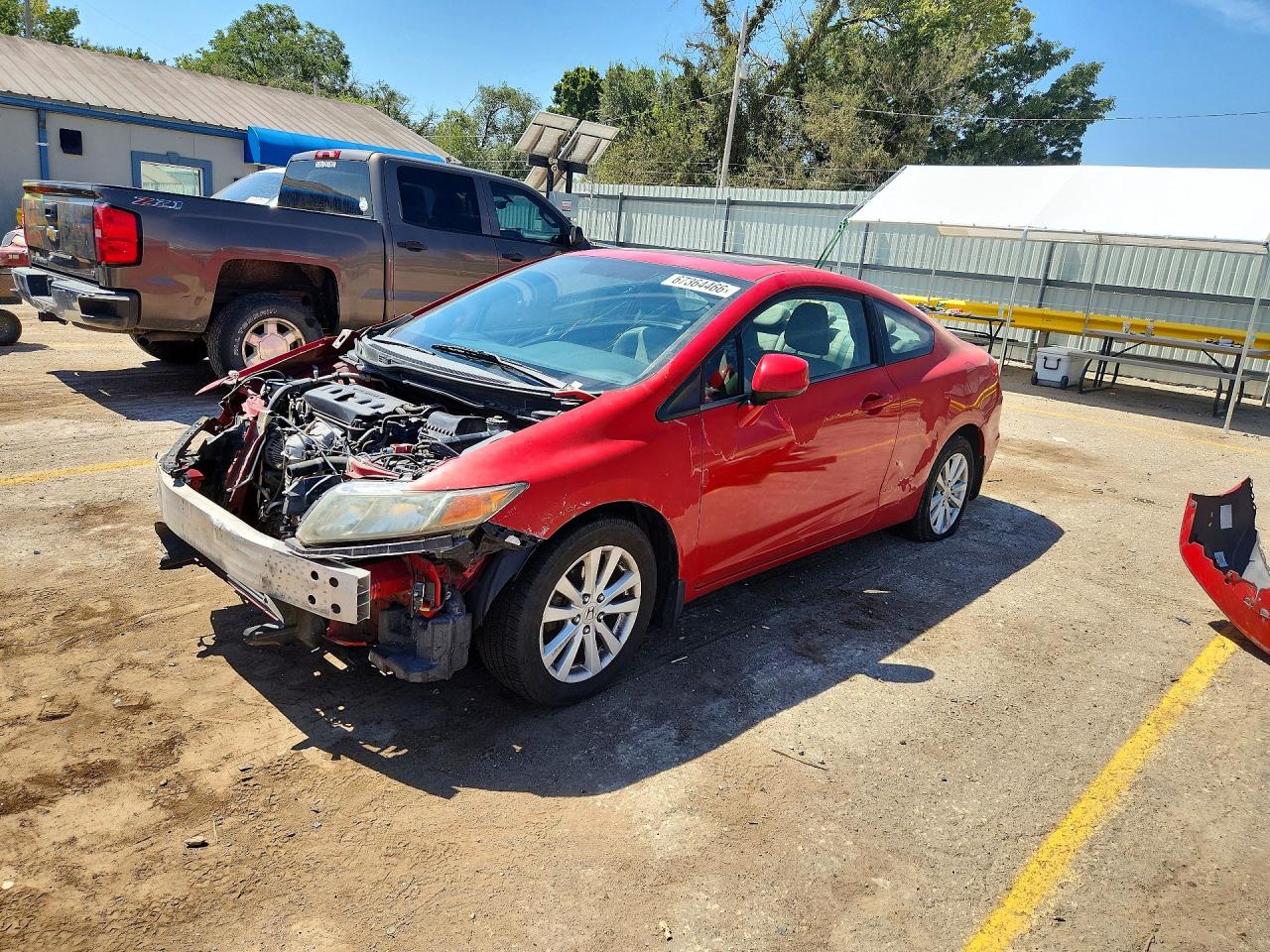 2012 Honda Civic Ex Red vin: 2HGFG3B82CH548514