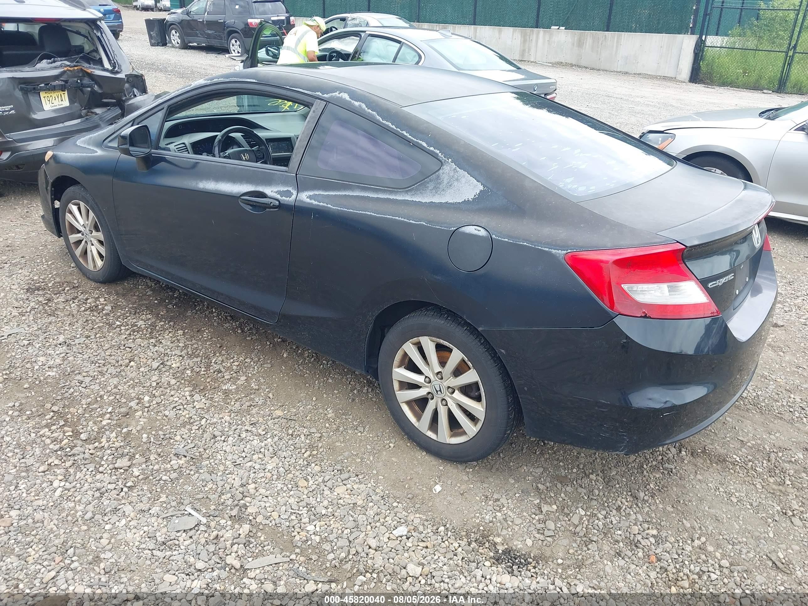 2012 Honda Civic Ex Black vin: 2HGFG3B82CH550912