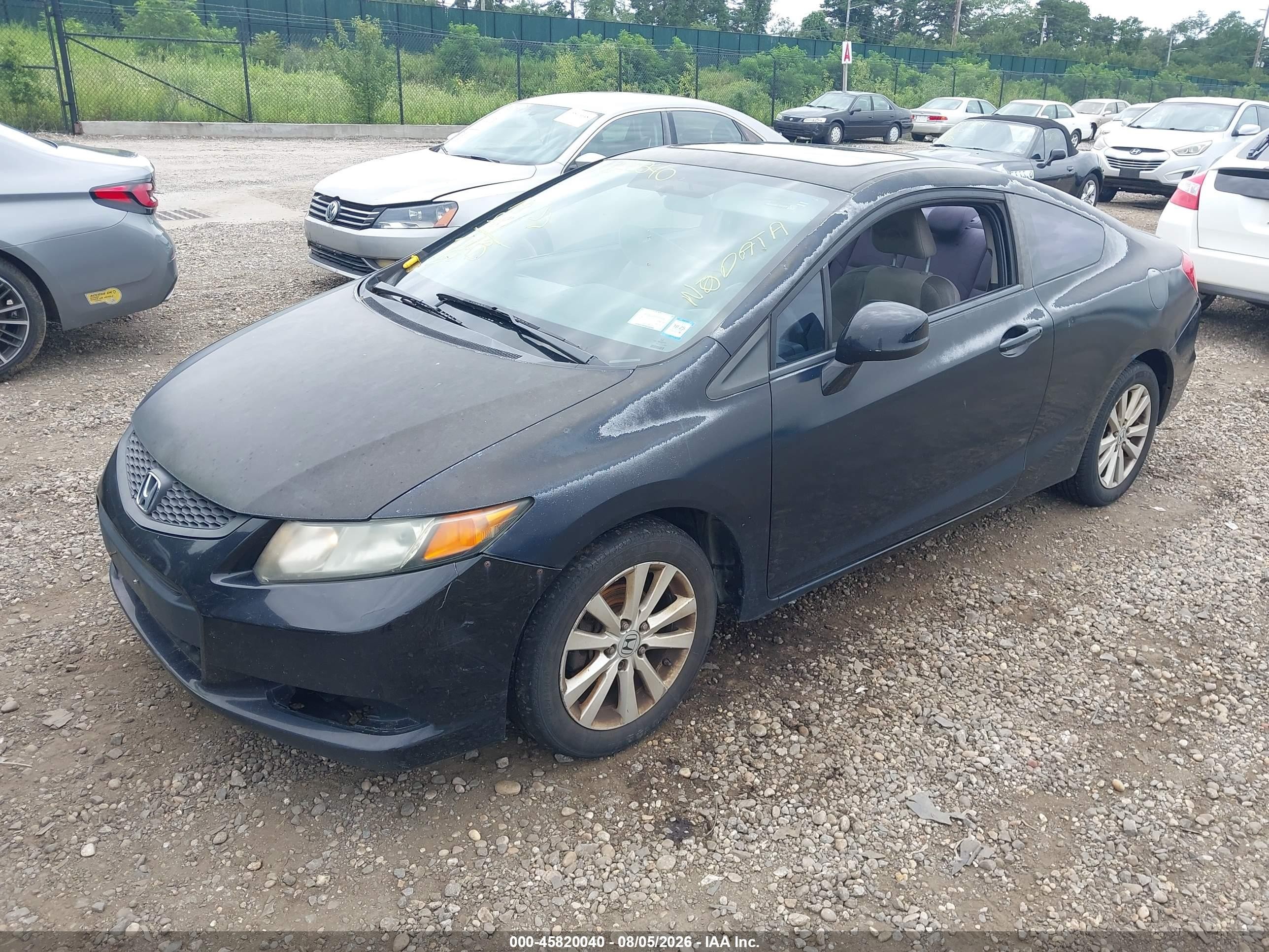 2012 Honda Civic Ex Black vin: 2HGFG3B82CH550912