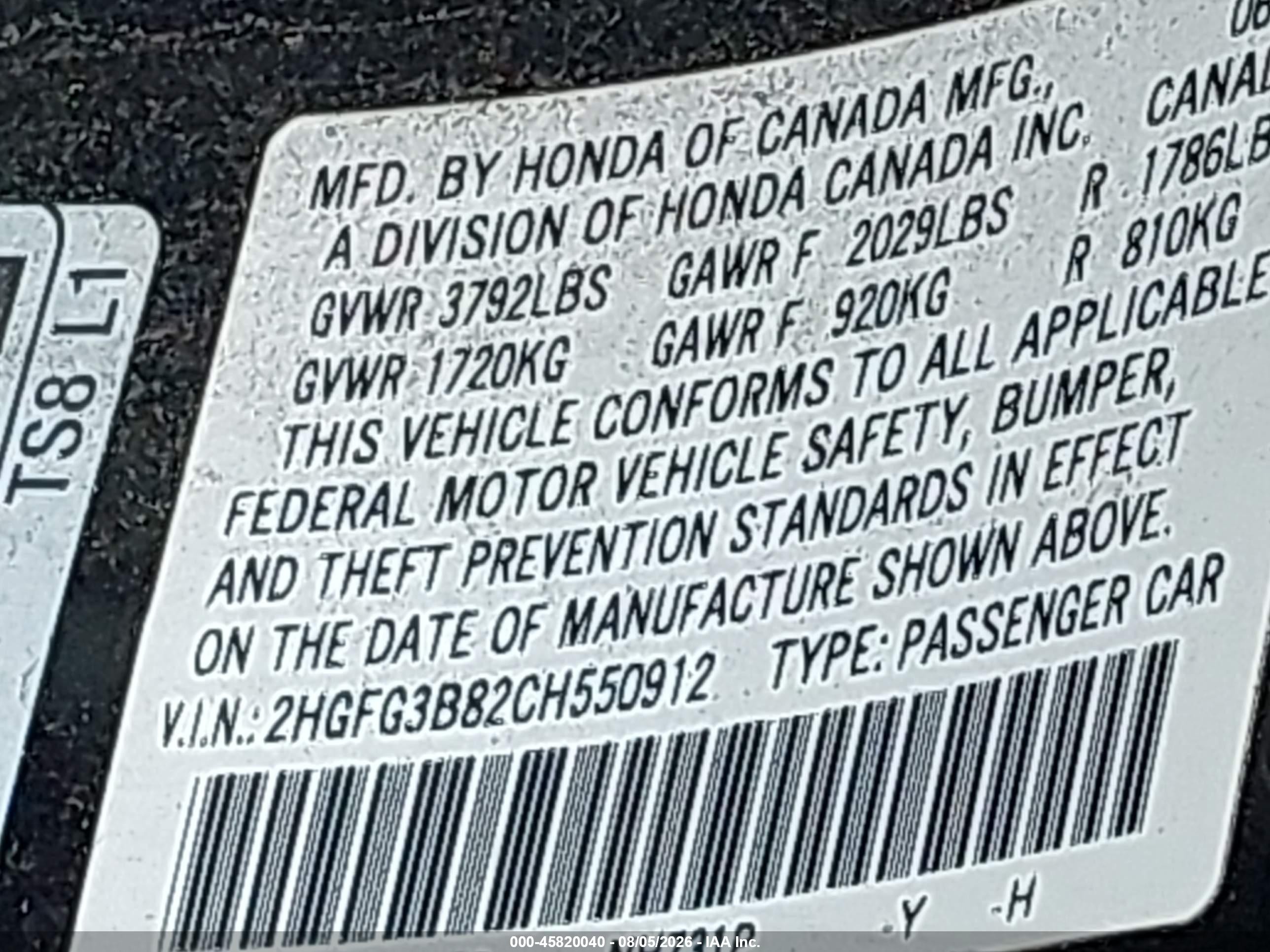 2012 Honda Civic Ex Black vin: 2HGFG3B82CH550912
