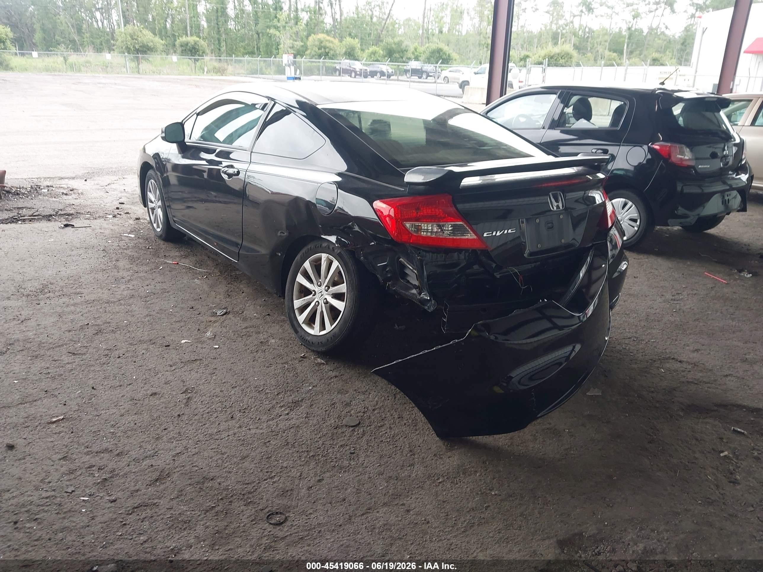 2012 Honda Civic Ex Black vin: 2HGFG3B82CH555737