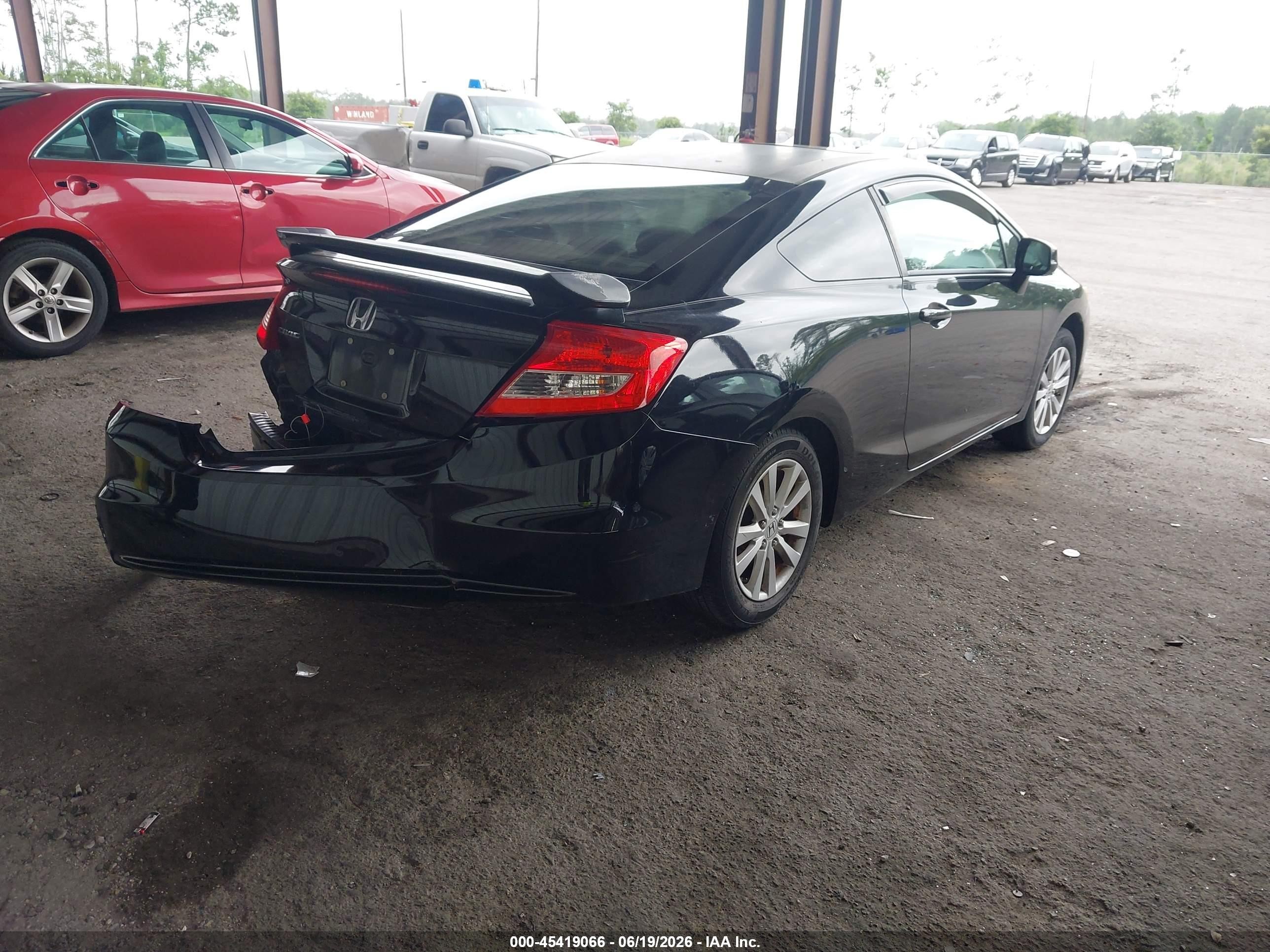 2012 Honda Civic Ex Black vin: 2HGFG3B82CH555737