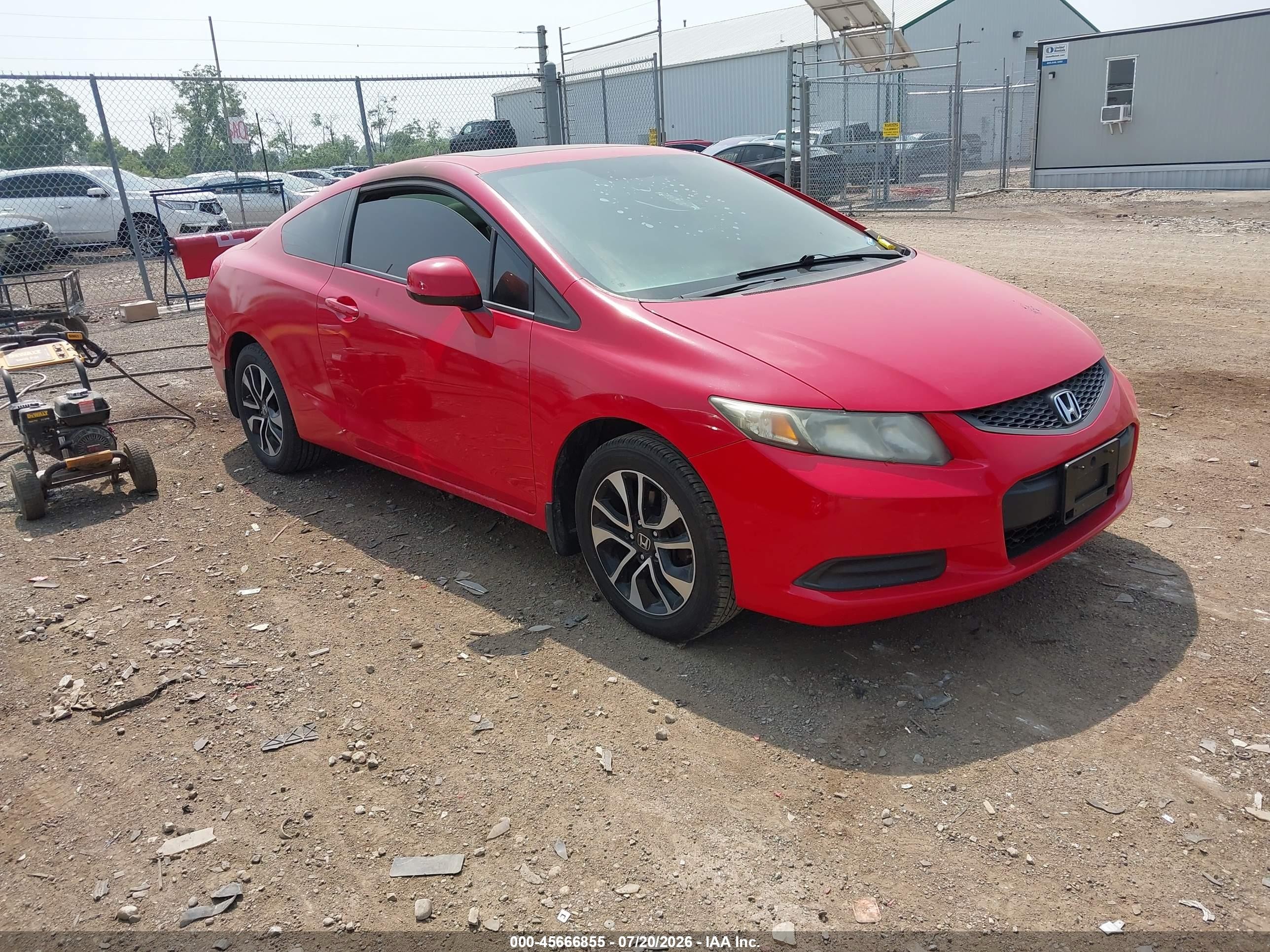 2013 Honda Civic Ex Красный vin: 2HGFG3B82DH529219